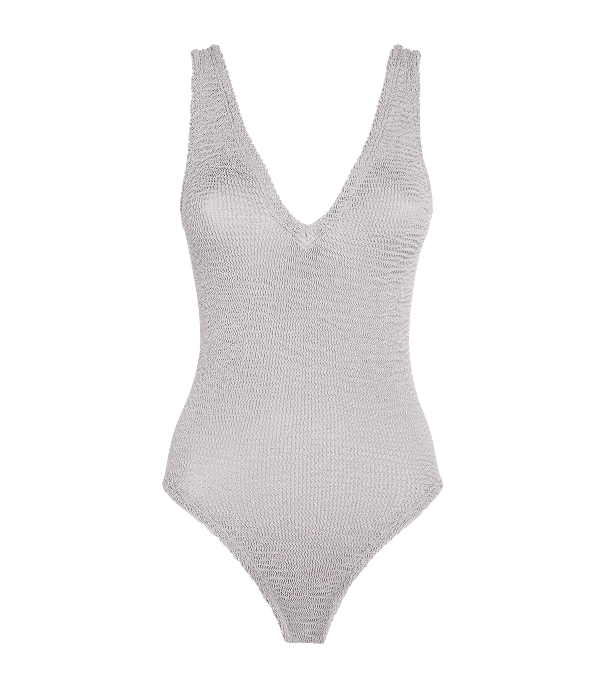 Shop Hunza G Sadie Swimsuit In Silver