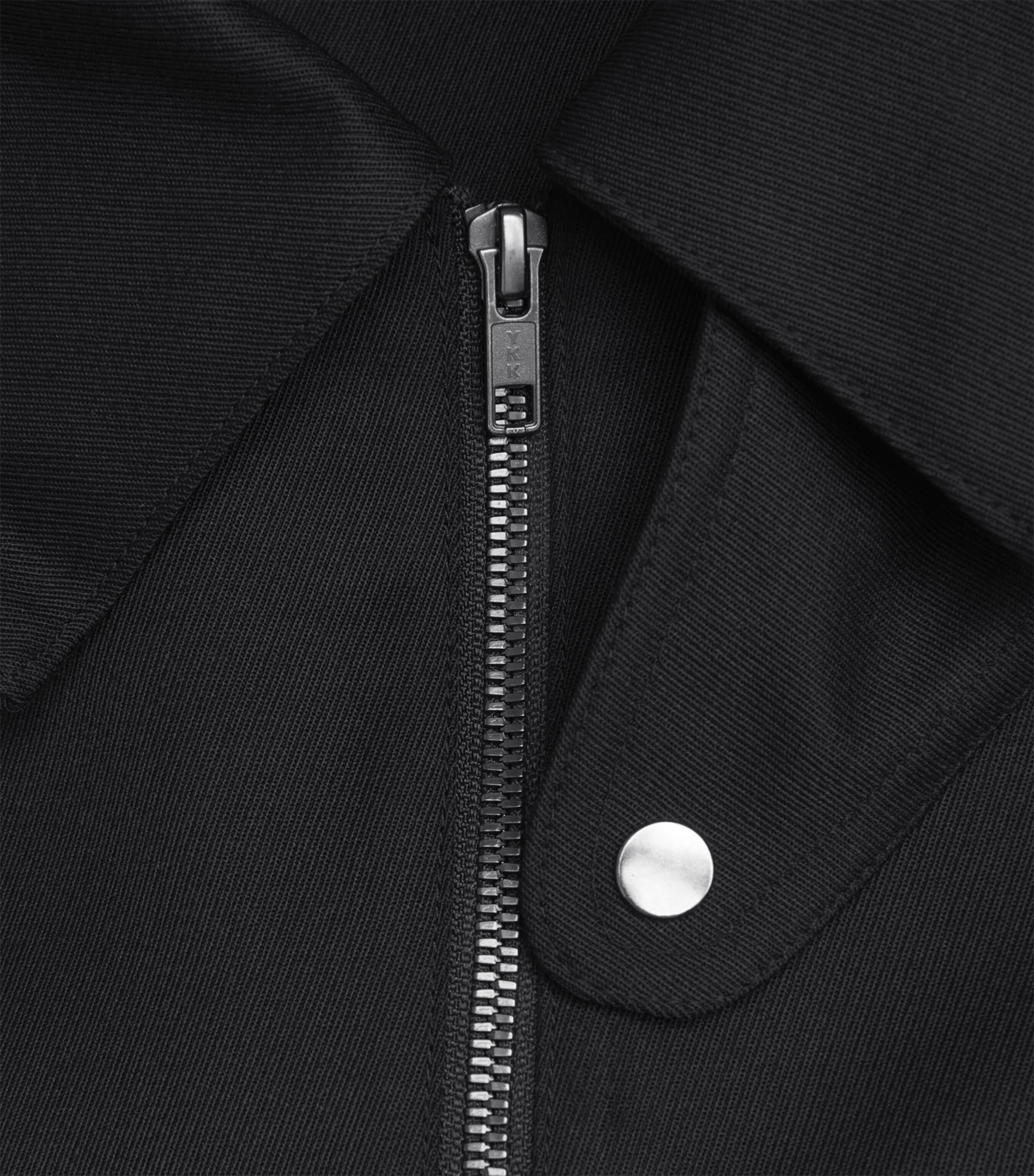 Birrot Womens Oversized Funnel-Neck Bomber Jacket Black Image 6