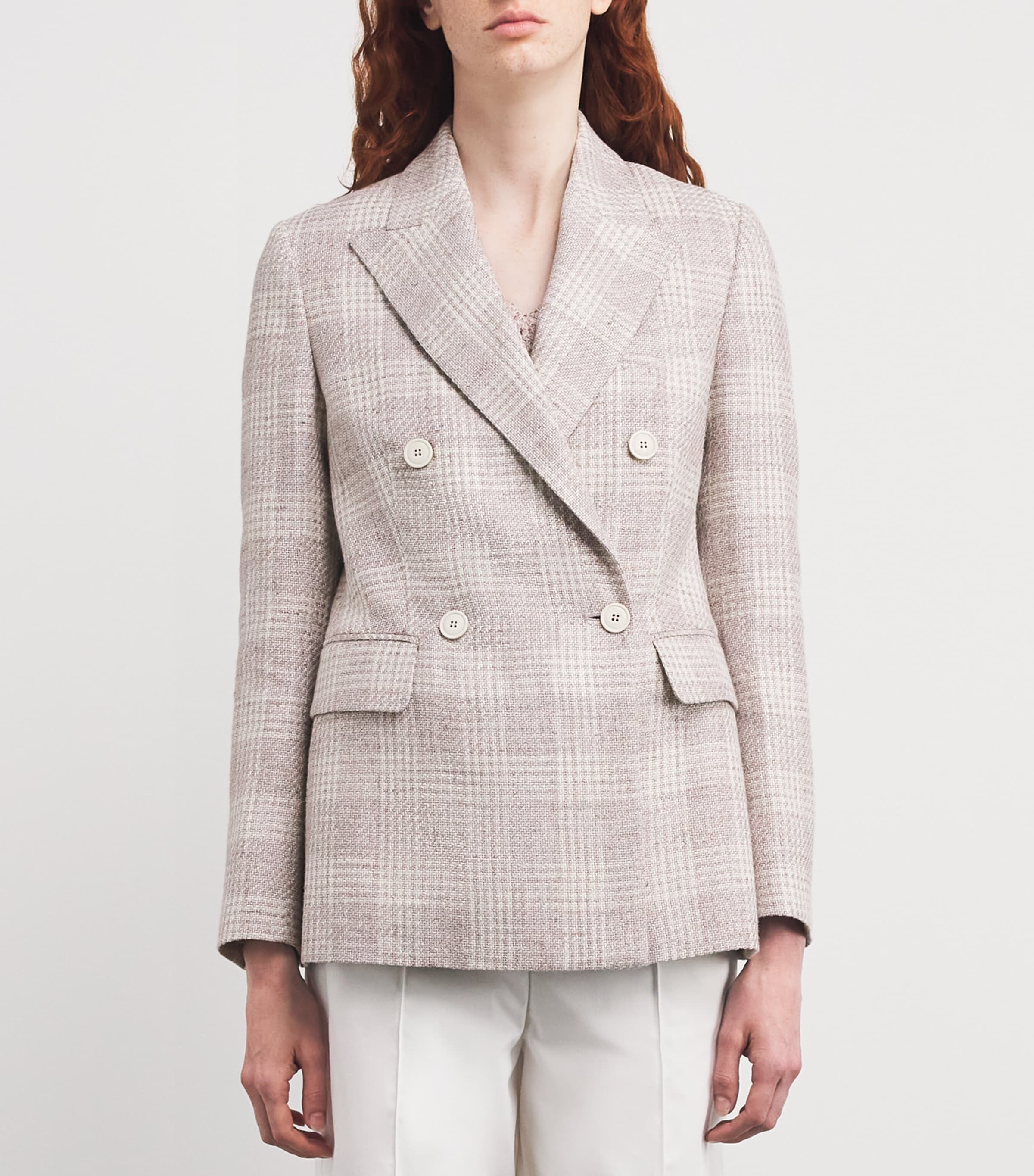 Check Double-Breasted Blazer ANTICO Image 3