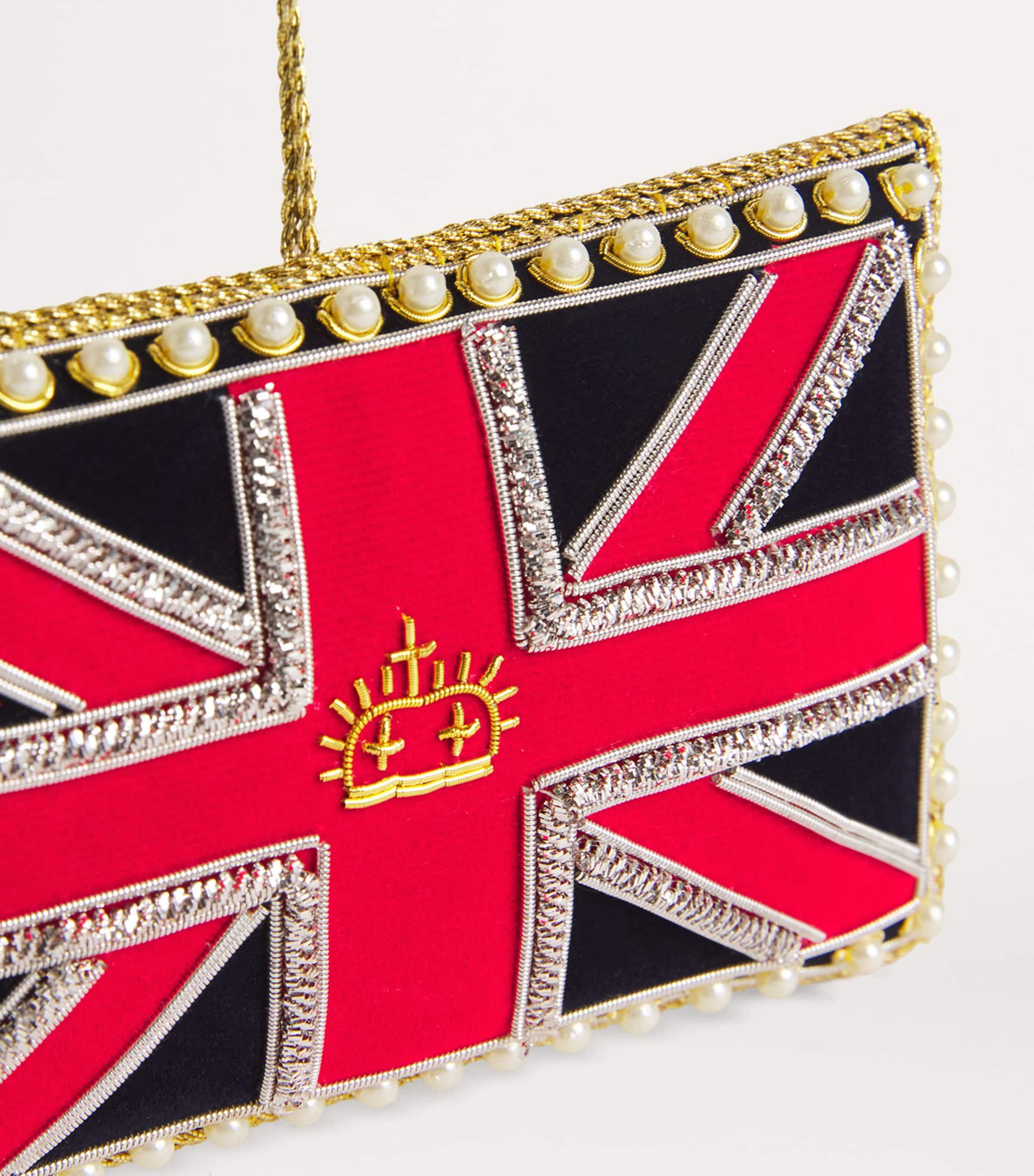 Tinker Tailor Embellished Union Jack Tree Decoration Red/navy Image 3