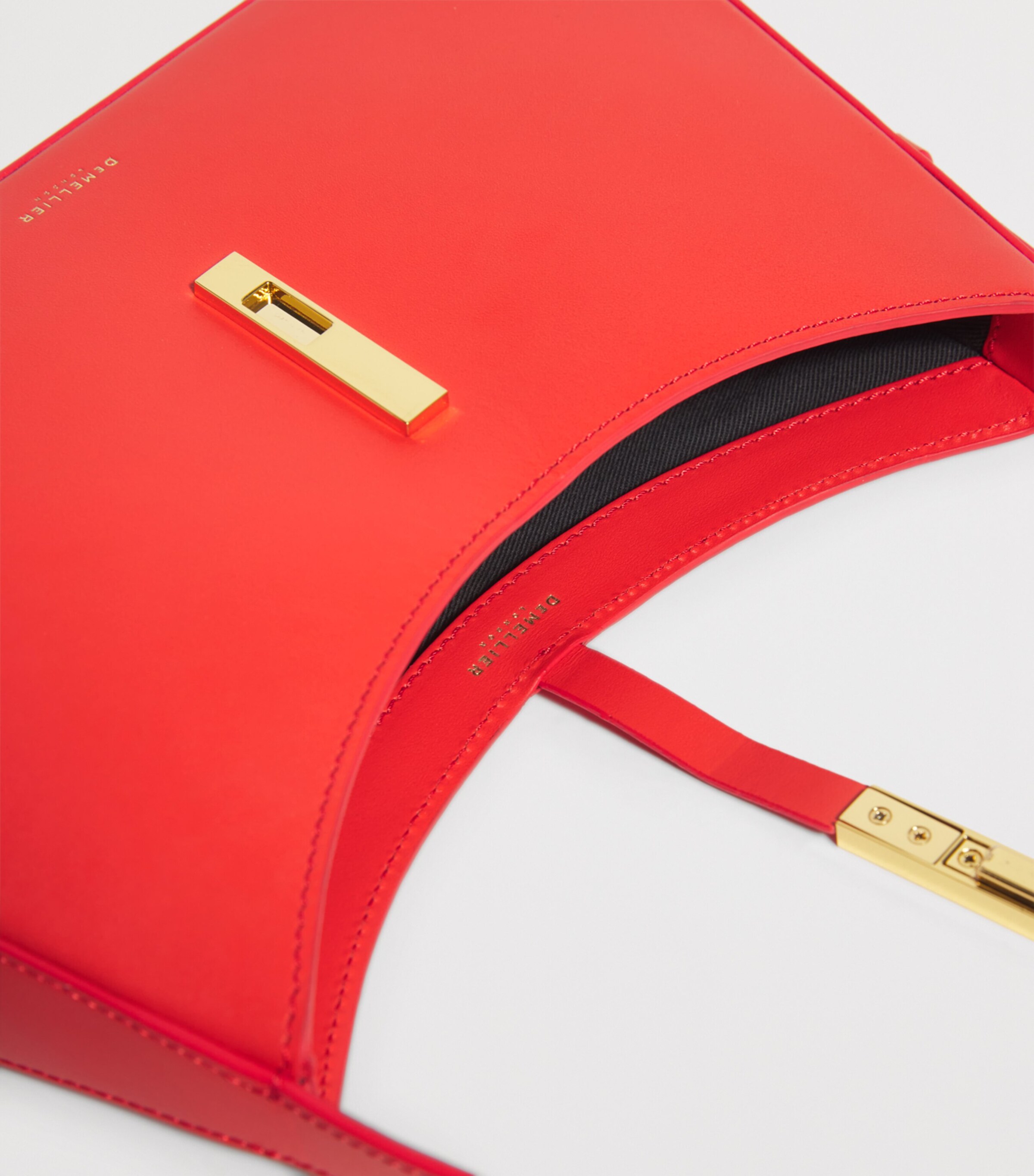 Demellier Leather Tokyo Shoulder Bag Poppy Red Image 4
