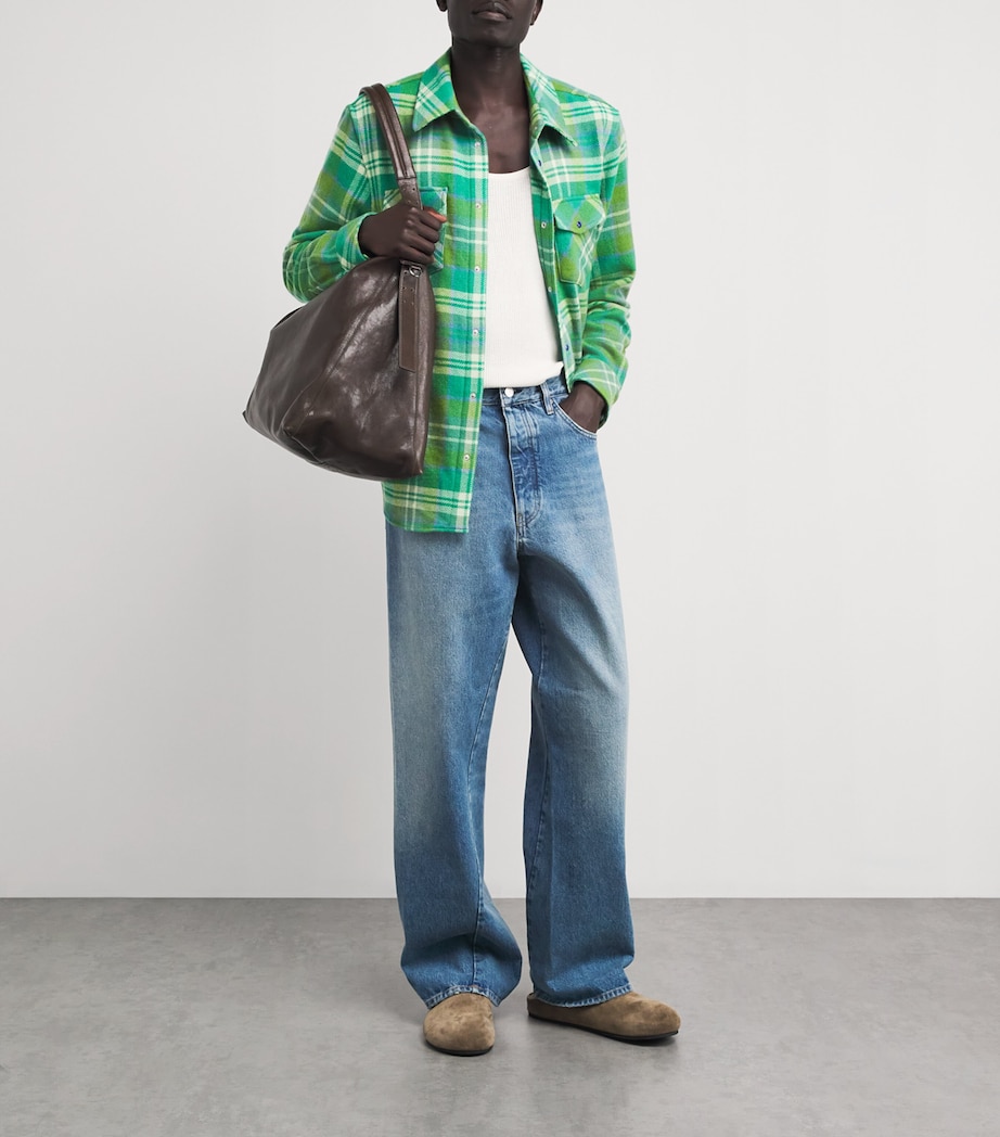 Cashmere Plaid Shirt LAPIS LAZULI Image 2