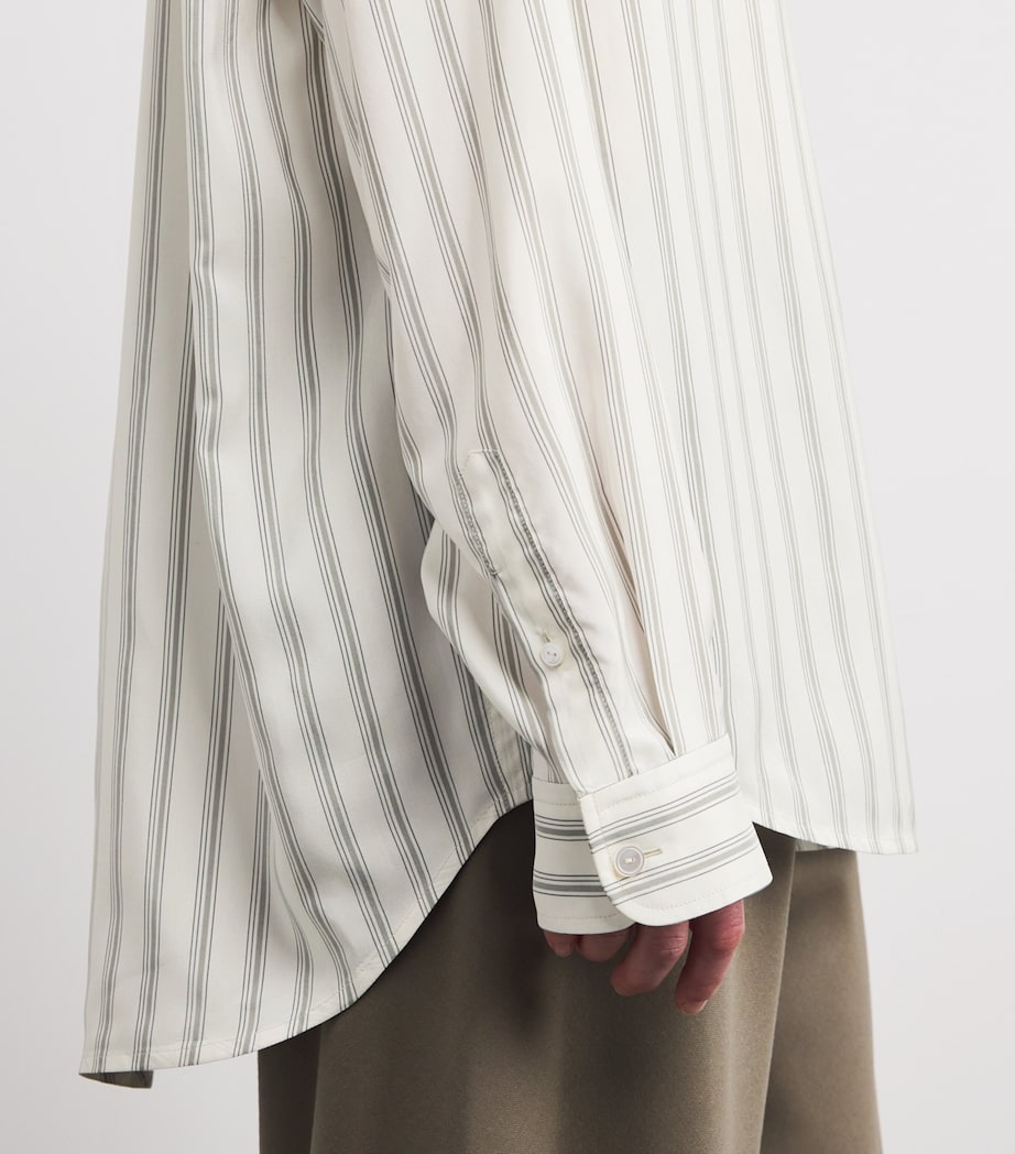 Eirlys Silk Stripe Shirt GREY STRIPE Image 5