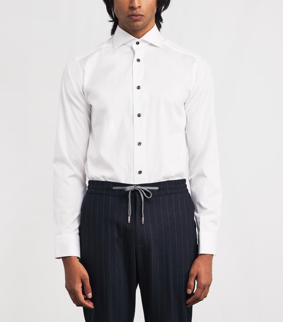 Signature Twill Slim Fit Shirt WHITE SOLID Image 3