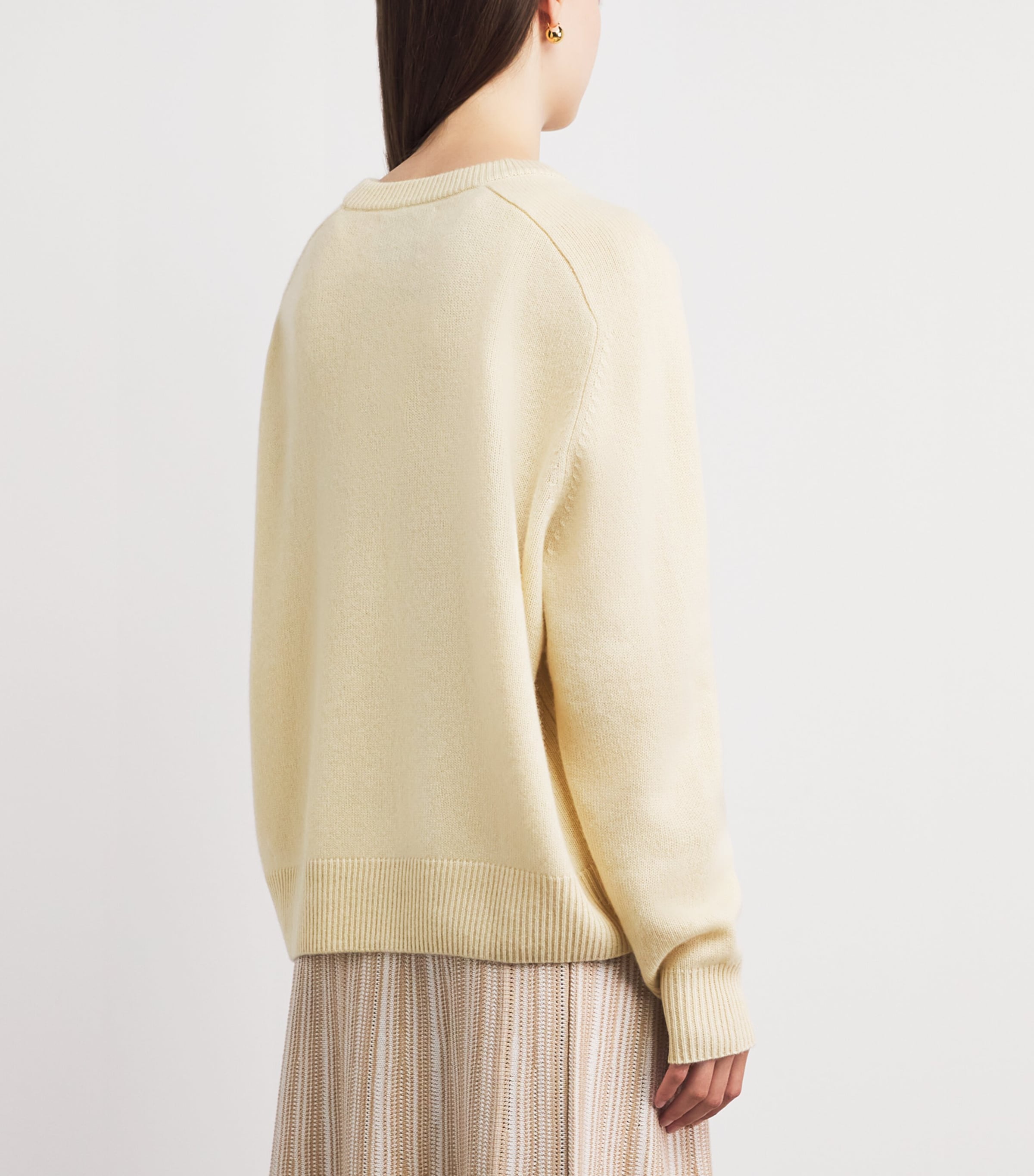 Soft Goat Womens Cashmere Boyfriend Sweater Waxed Paper Image 5