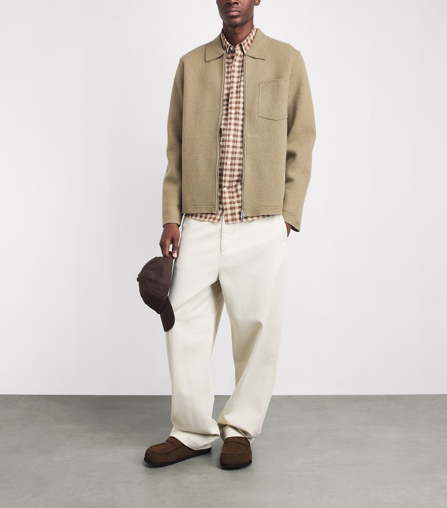 Samsøe Samsøe Mens Wool Hannes Overshirt Lead Gray Image 2
