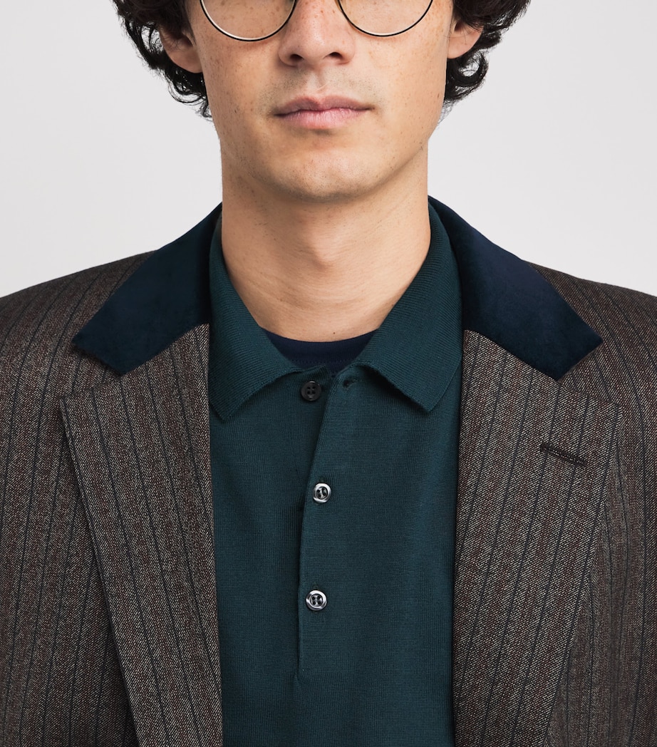 Merino Wool Belper Polo Shirt RICHARDSON GREEN Image 6