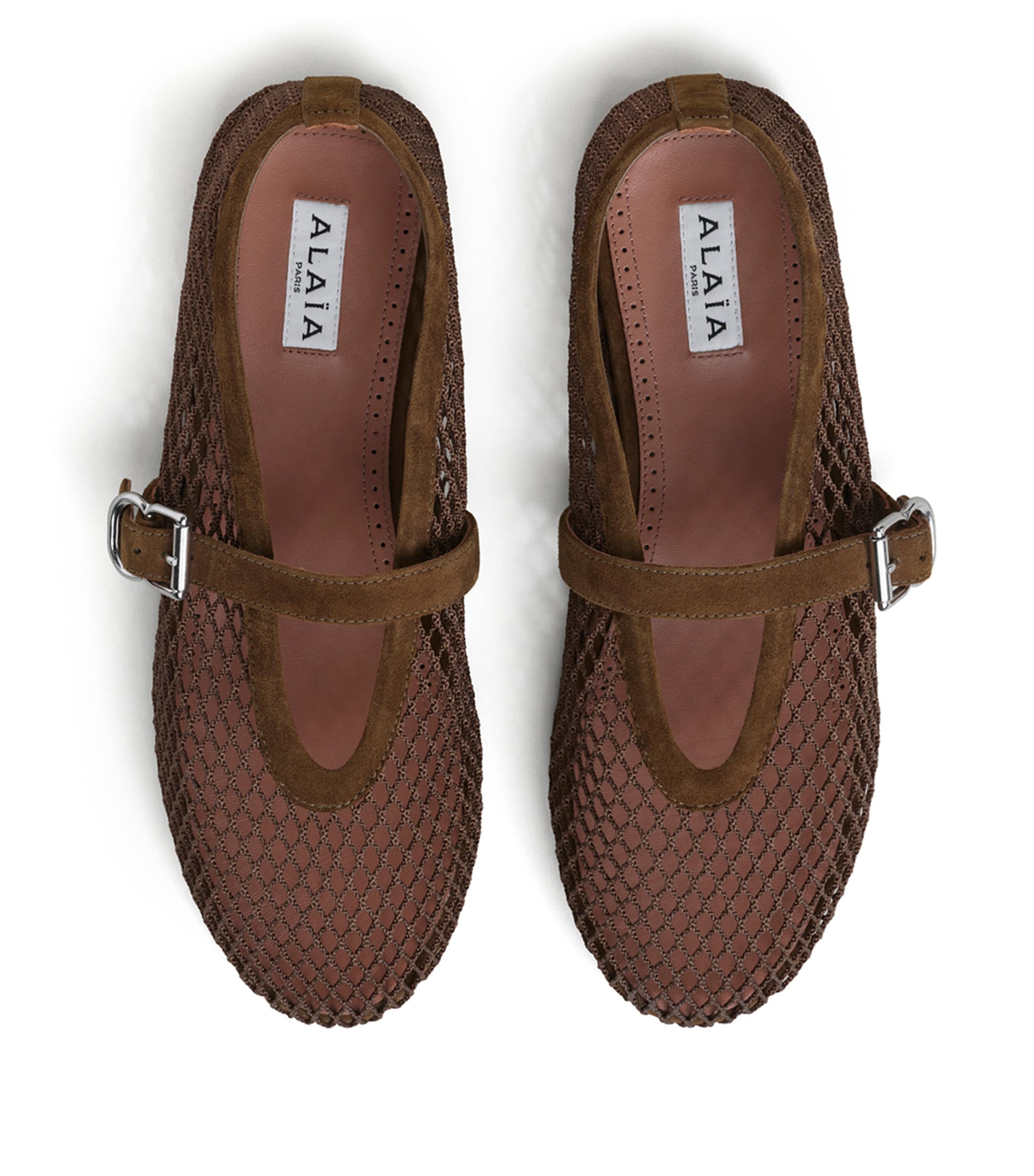 Alaïa Mesh Ballet Flats Vert Kaki Image 2