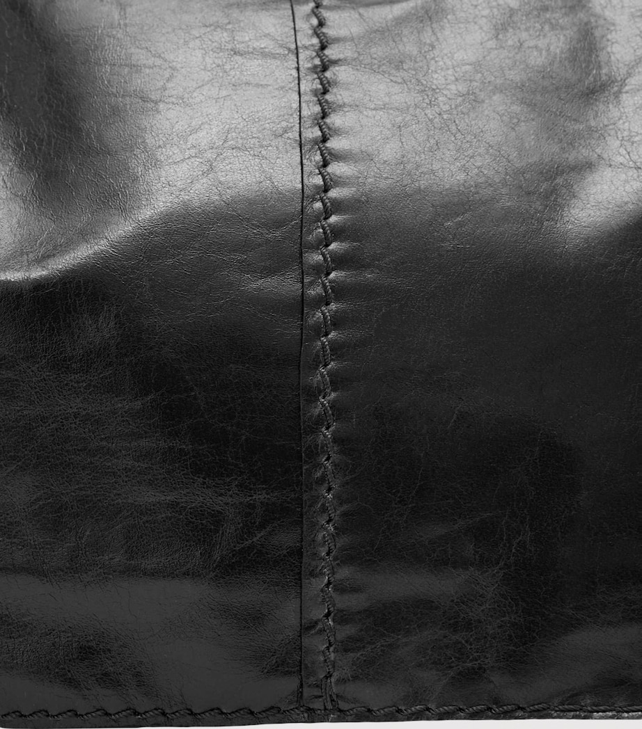 AllSaints Leather Lutece Shoulder Bag Black Image 4