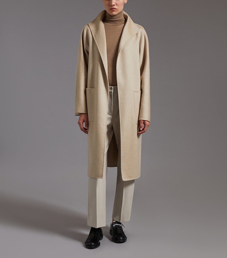 Max Mara Womens Cashmere Lilia Coat Sand Image 5