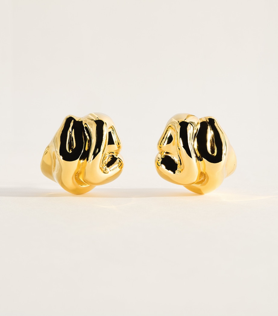 Completedworks Irregular Stud Earrings Gold Plated Image 1