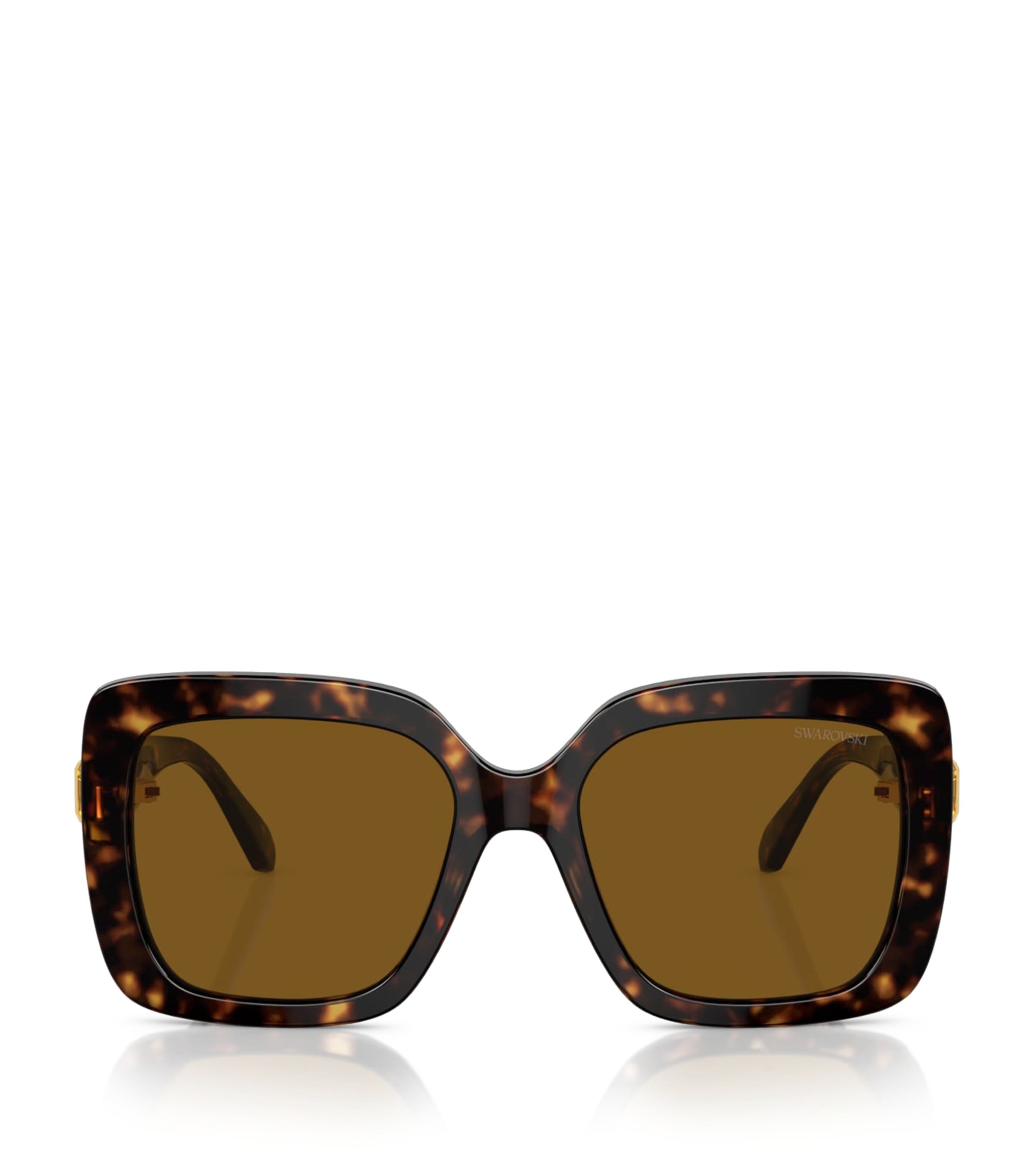 Swarovski Square Sk6001 Sunglasses In Brown
