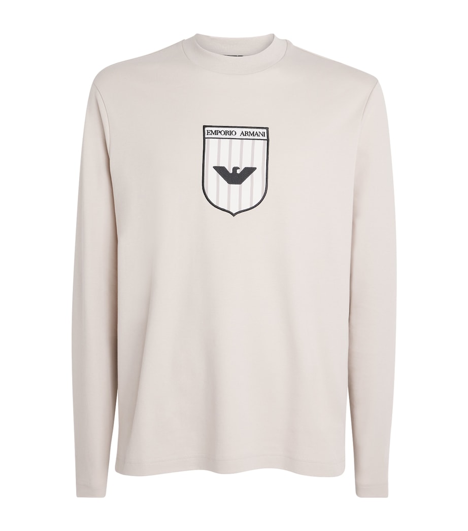 Cotton Logo Long-Sleeve T-Shirt F1057 Image 1