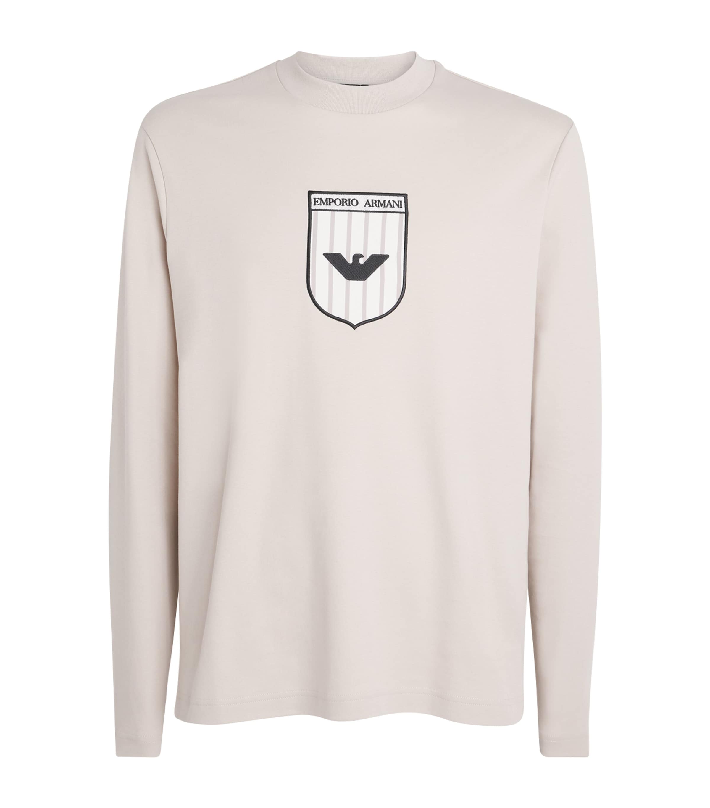 Emporio Armani Multi Cotton Logo Long-Sleeve T-Shirt | Harrods US