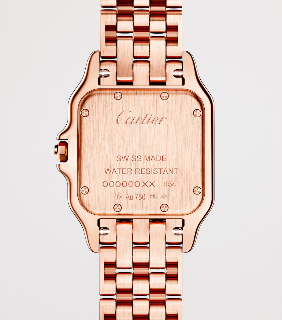 Medium Rose Gold and Diamond Panthère de Cartier Watch 27mm SILVERED Image 3