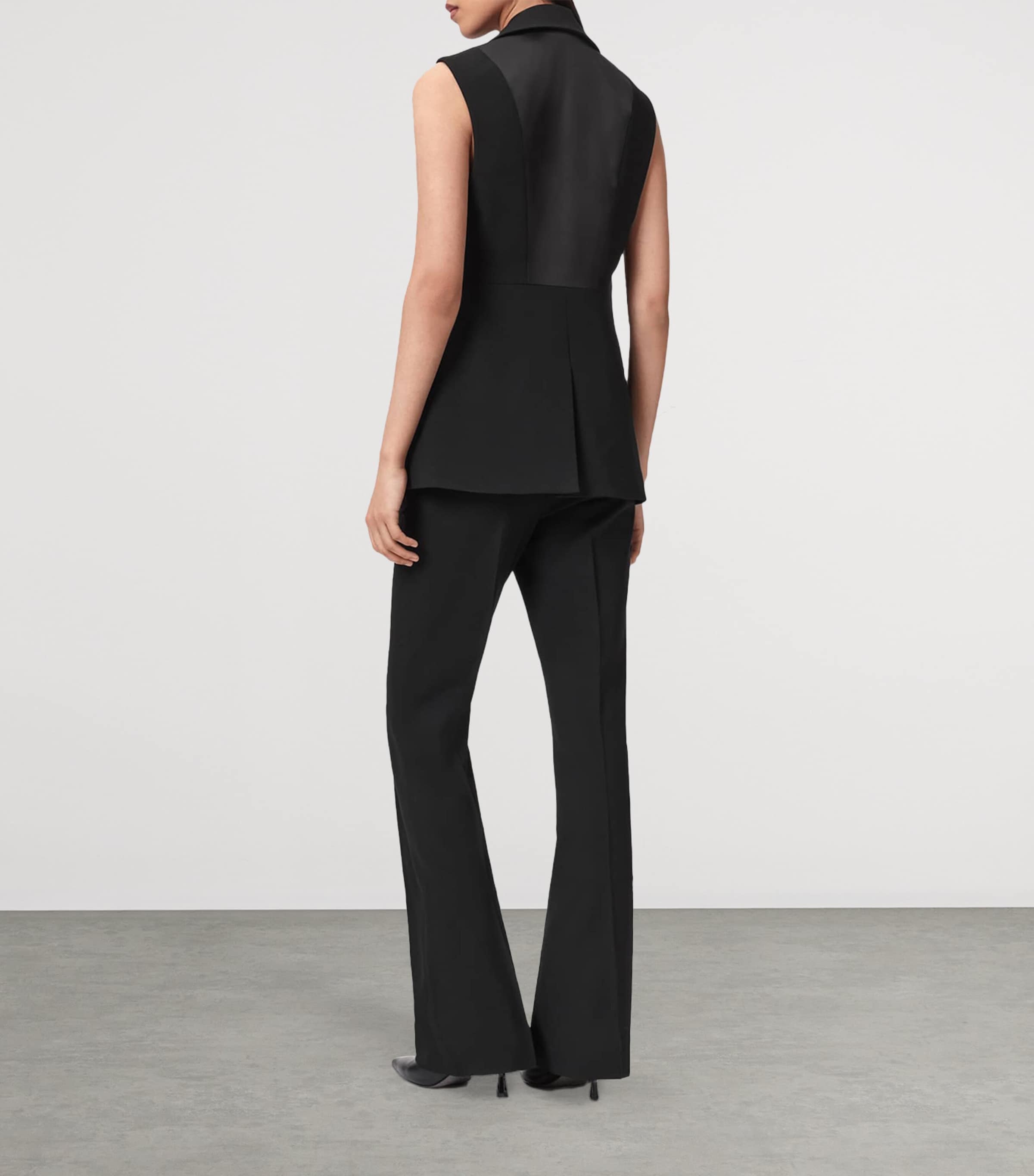 AllSaints Womens Astra Flared Trousers Black Image 7