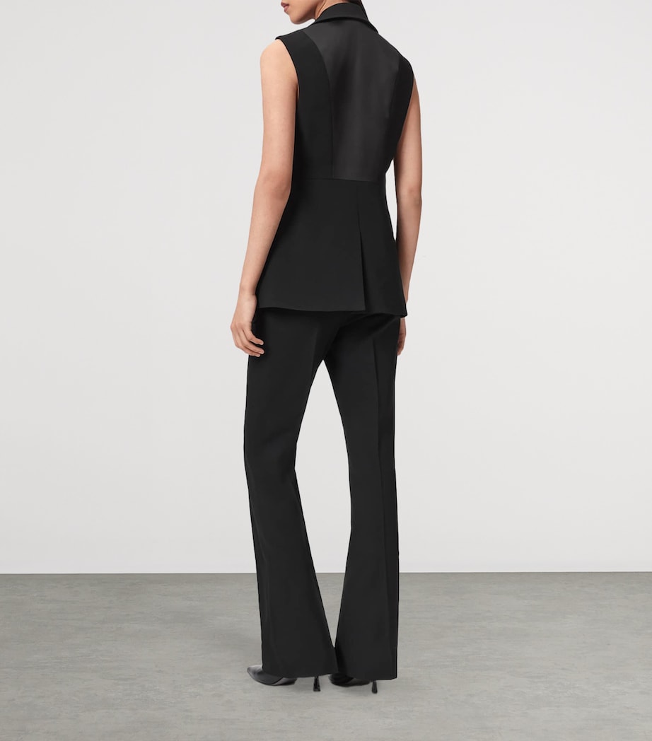 AllSaints Womens Astra Flared Trousers Black Image 7