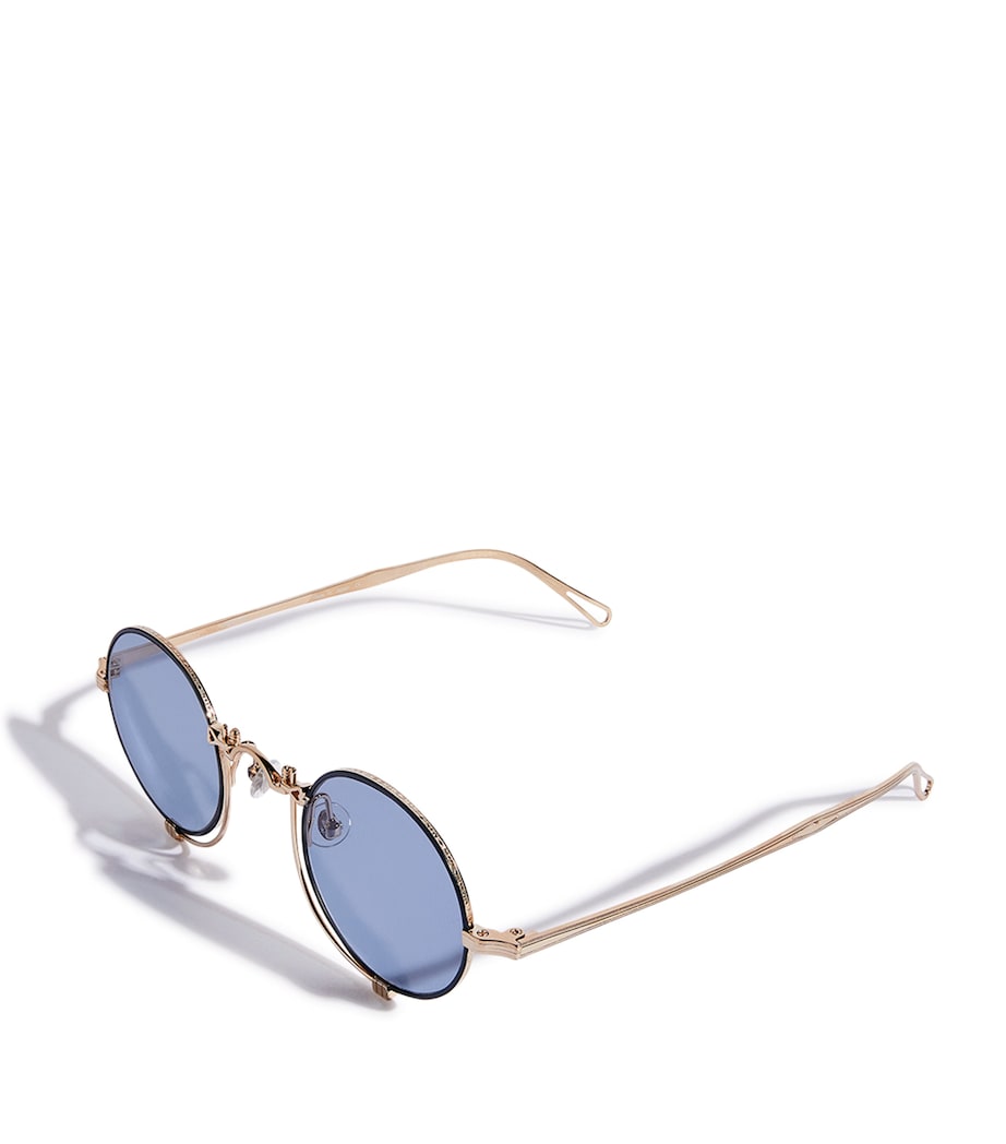 Matsuda 10601H Sunglasses Brushed Gold Navy Image 4