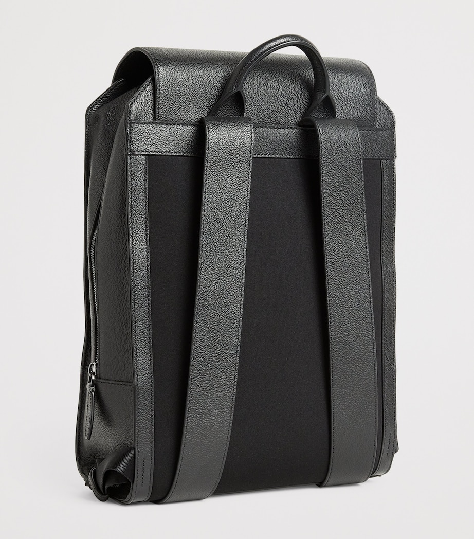 Tumbled Leather Flapped Backpack 80648 Image 3