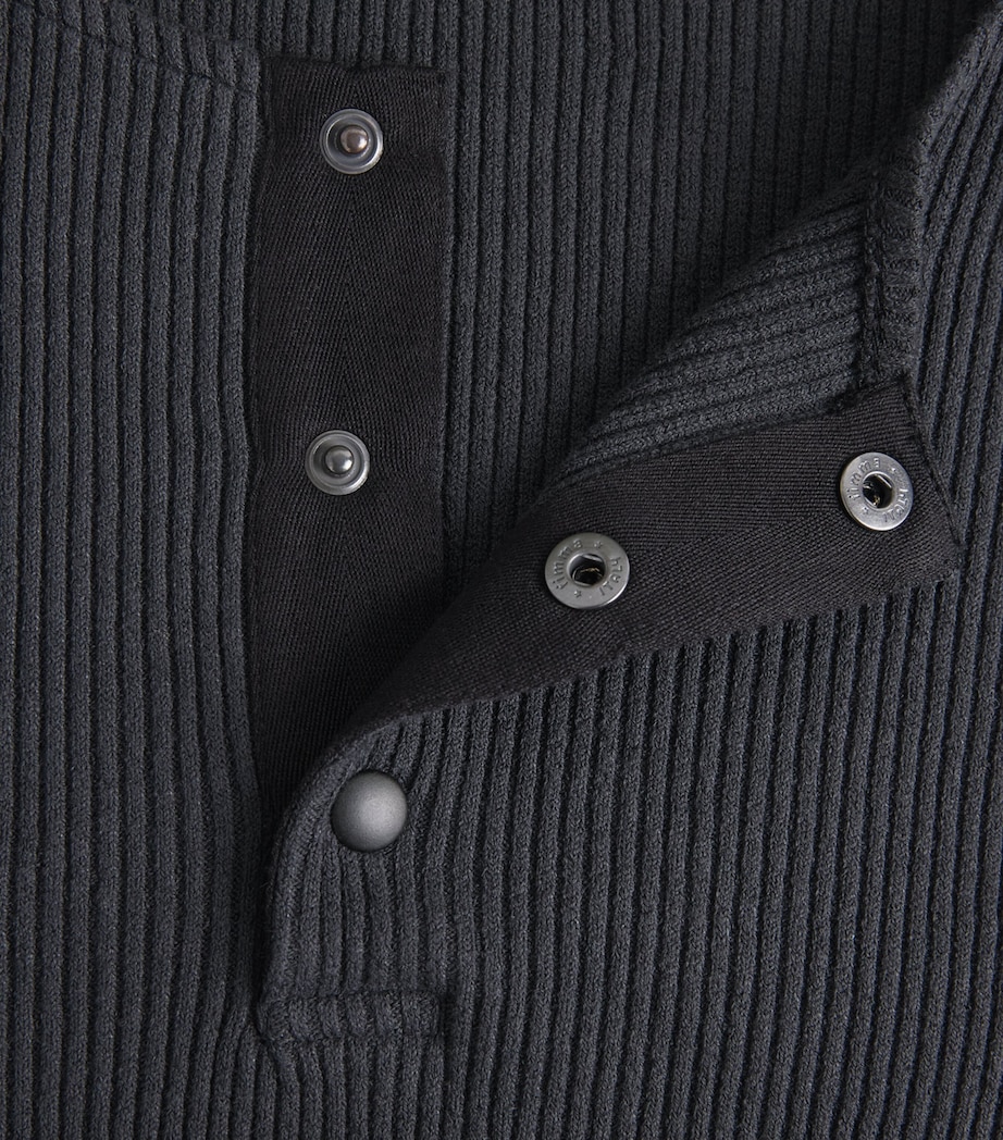 Our Legacy Mens Stretch-Cotton Sweatshirt Furnace Blk Befy Rib Image 6