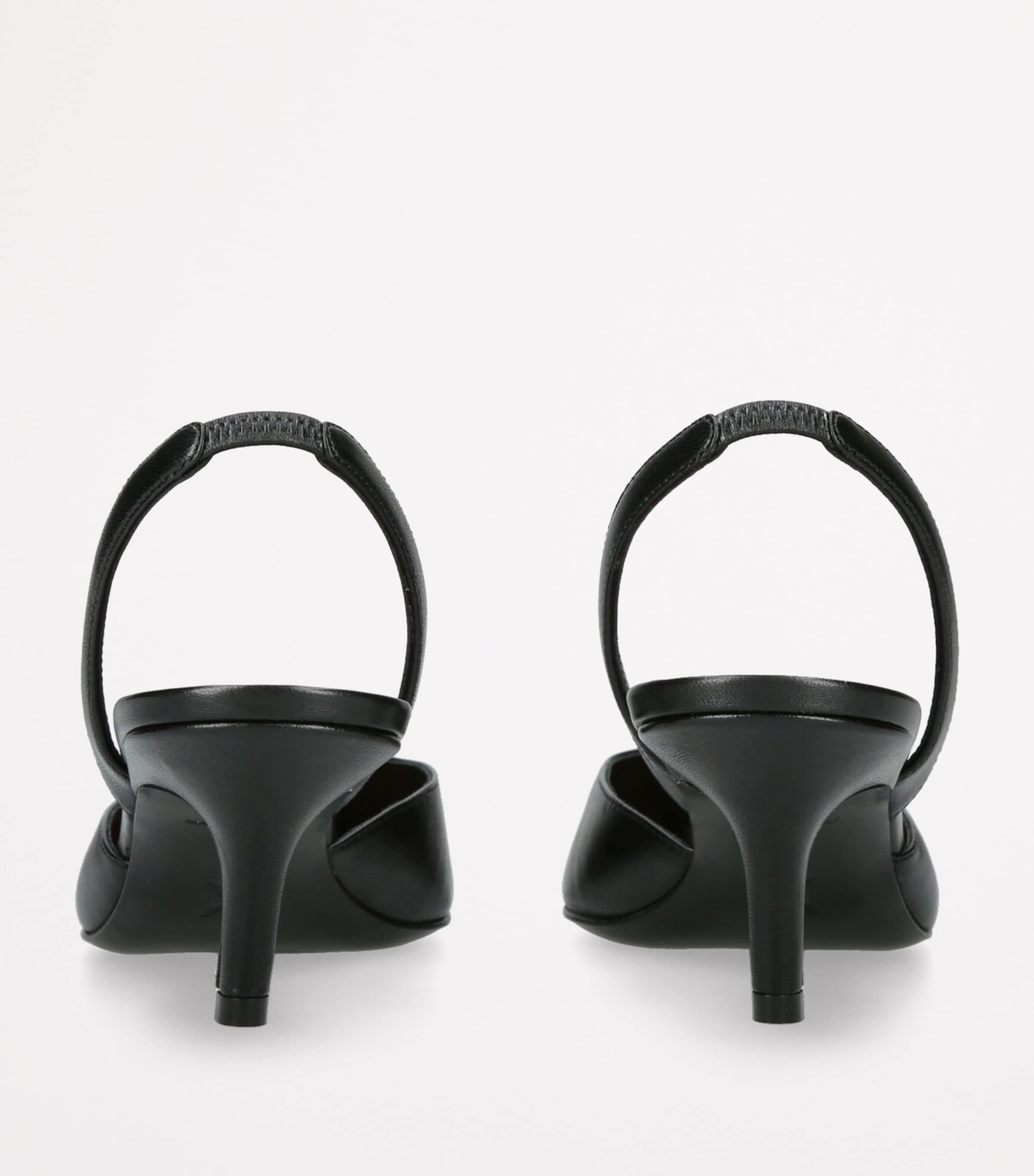 Leather Sofia Slingback Heels 60 BLACK Image 2