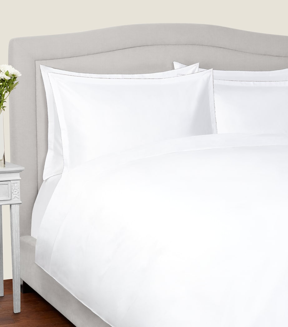 Sea Island King Fitted Sheet (150cm x 200cm) WHITE Image 1