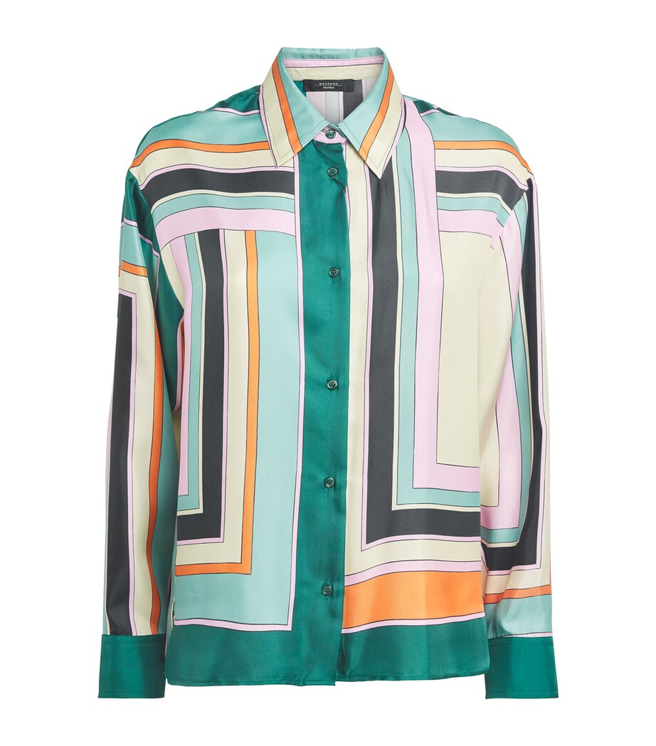 Weekend Max Mara Womens Silk Printed Shirt Multicolour Image 1