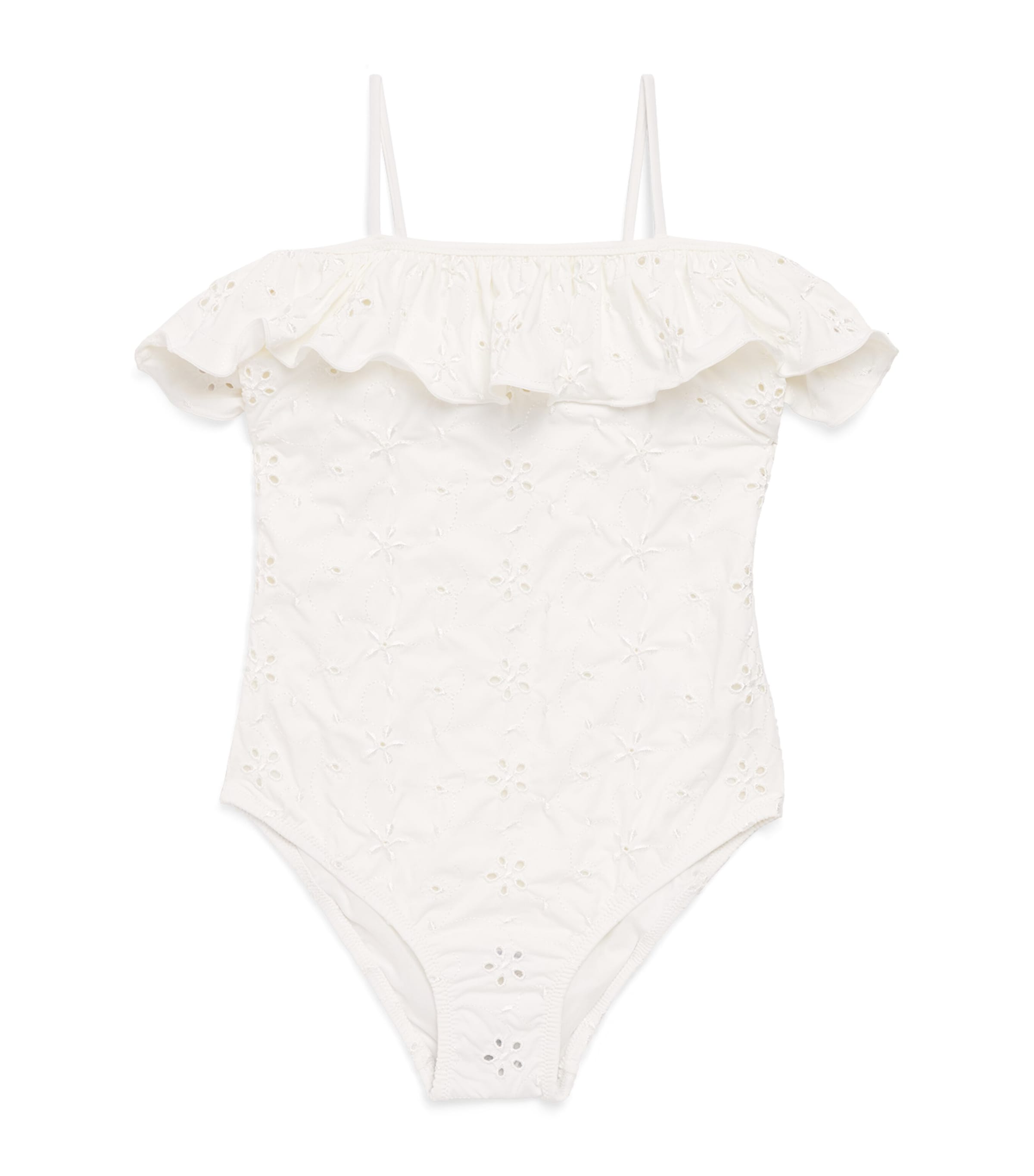 Mc2 Saint Barth Embroidered Brielle Swimsuit In White