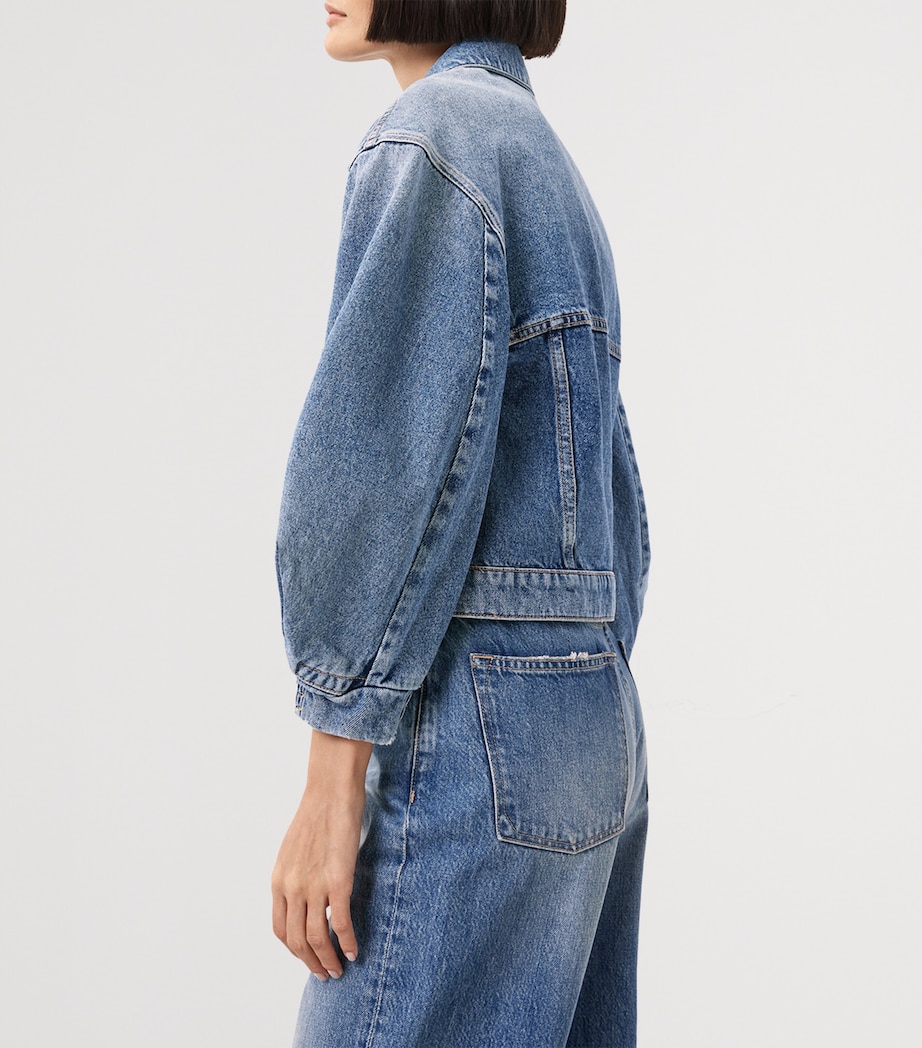 Organic Cotton Luca Denim Jacket MID INDIGO Image 4