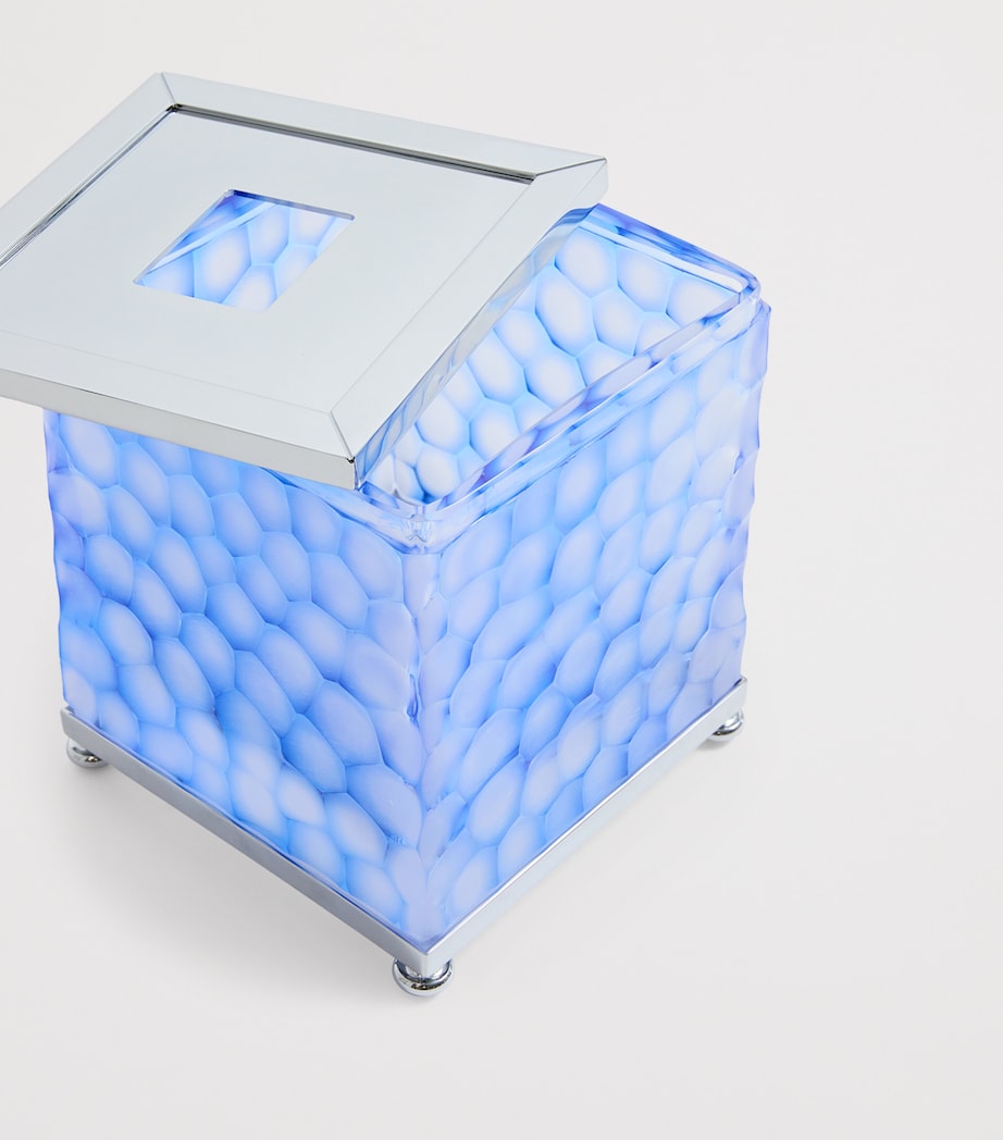 Crystal Ocean Honeycomb Tissue Box BLUE/CHROME Image 3