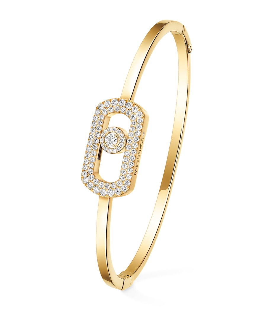 Yellow Gold and Diamond So Move Pavé Bangle YELLOW GOLD Image 1