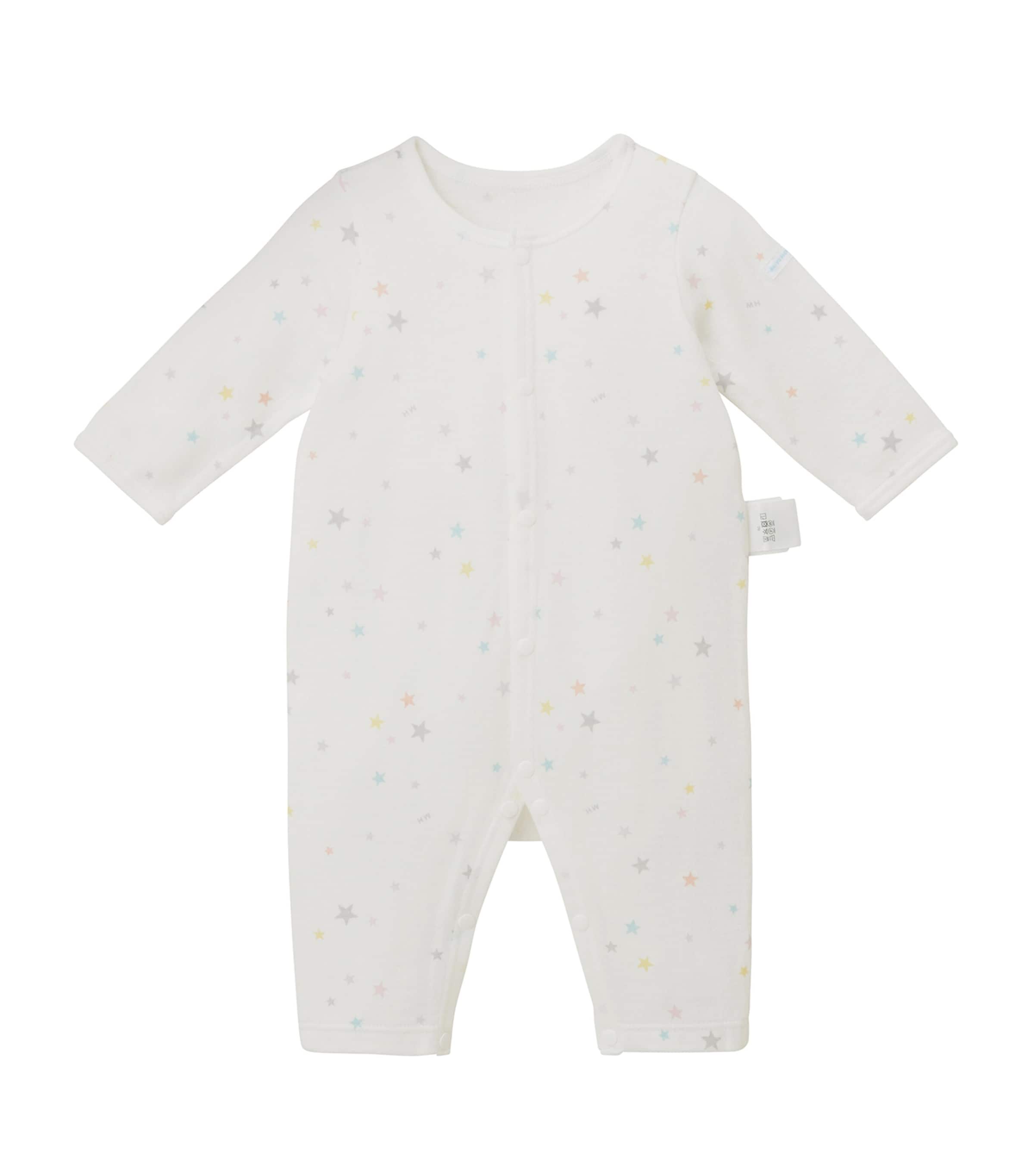 Miki House Star Print All-in-one In White