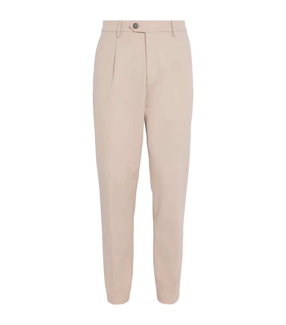 Stretch-Cotton Tapered Trousers SABBIA Image 1
