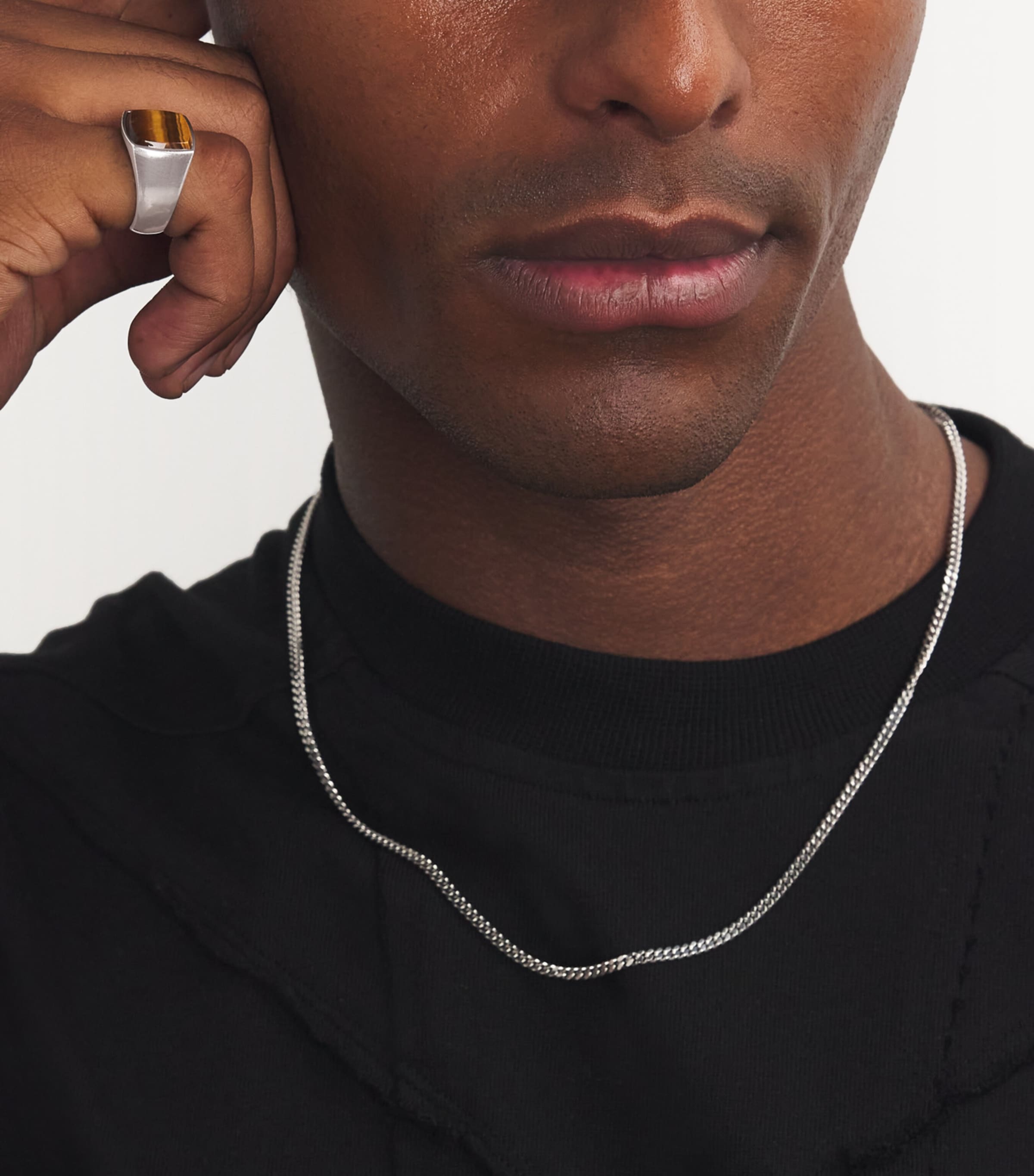 Sterling Silver Cushion Tiger Eye Ring NA Image 5