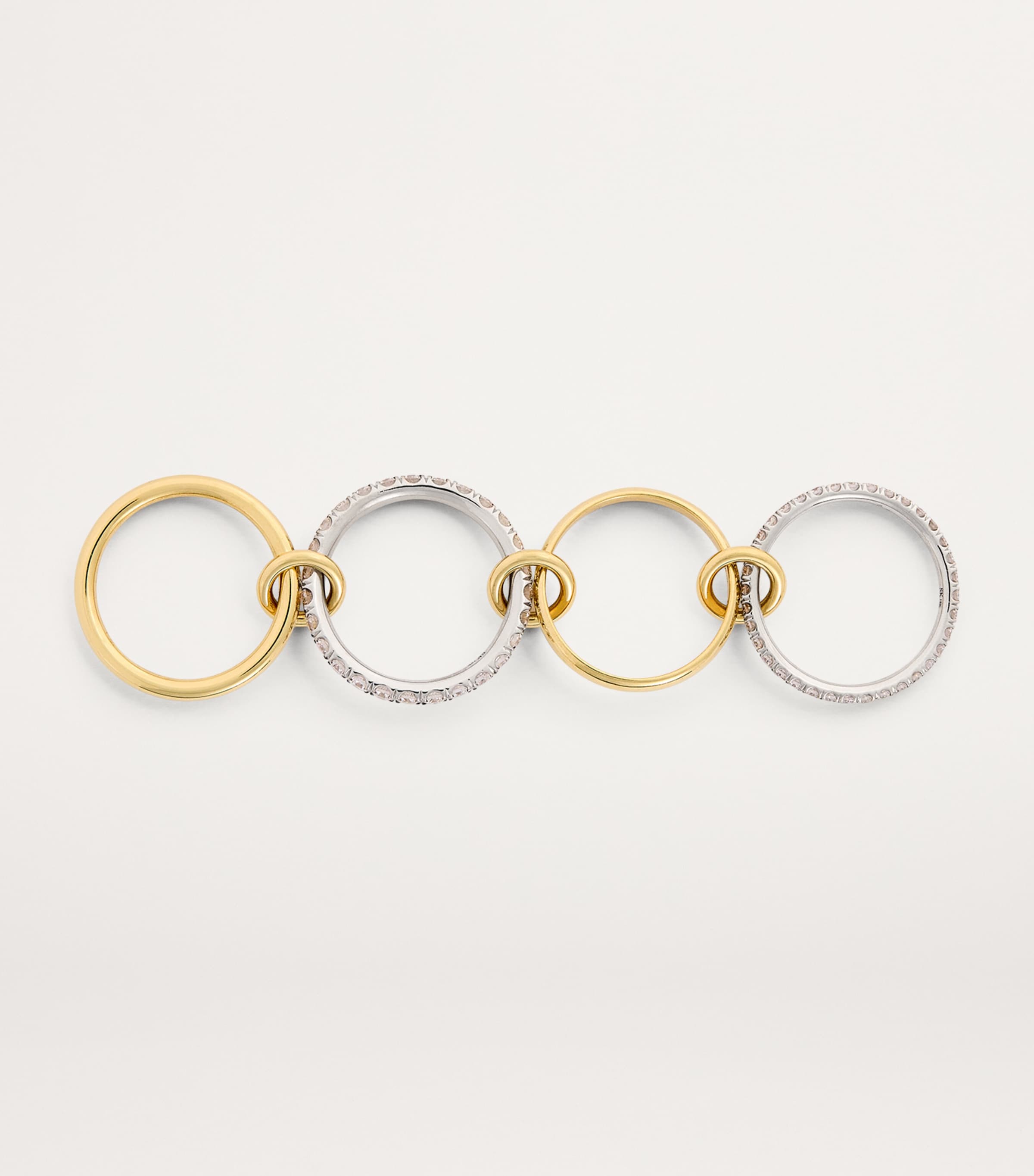 Mixed Gold and Diamond Halley Ring MIXED GOLD Image 3