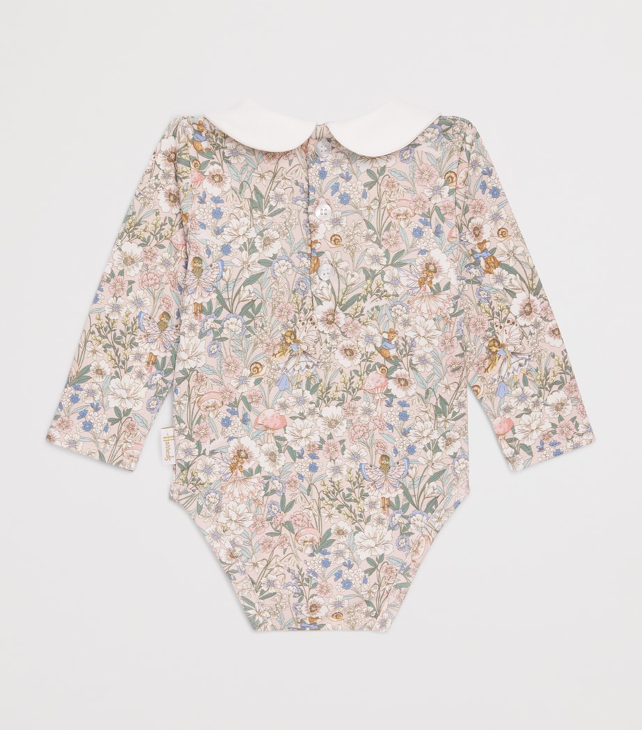 Harrods Cotton Printed Bodysuit (0-18 Months) Pink Image 2