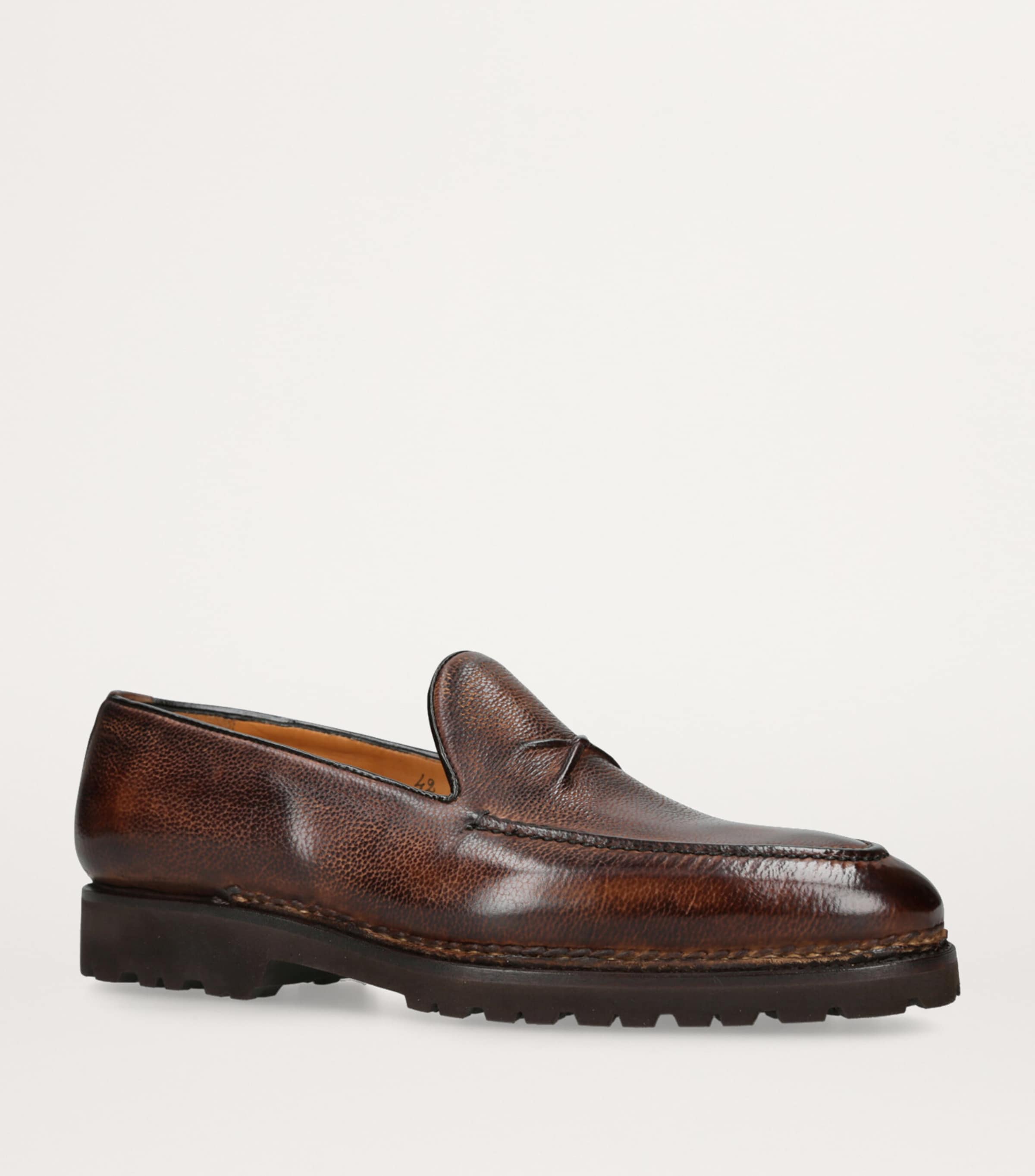 Bontoni Brown Leather De Bustis Loafers | Harrods US display picture 1