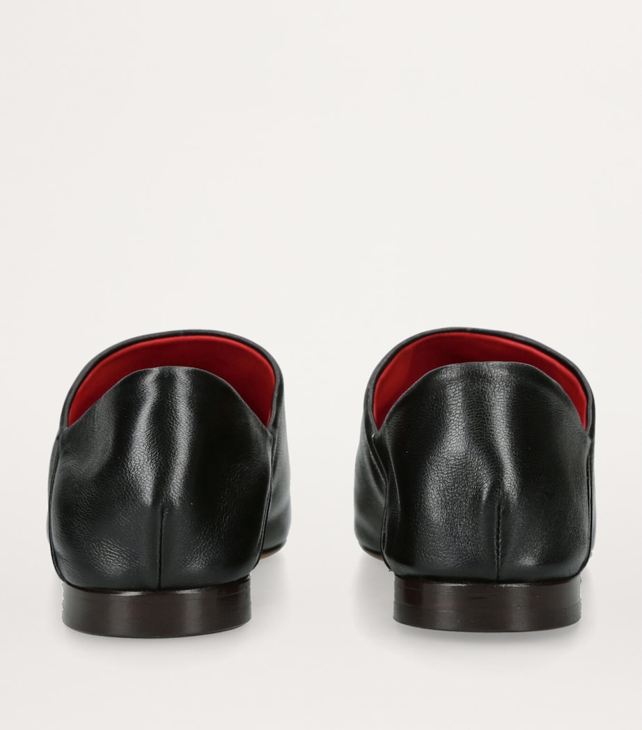 Mansur Gavriel Leather Glove Babouche Mules Black Image 2