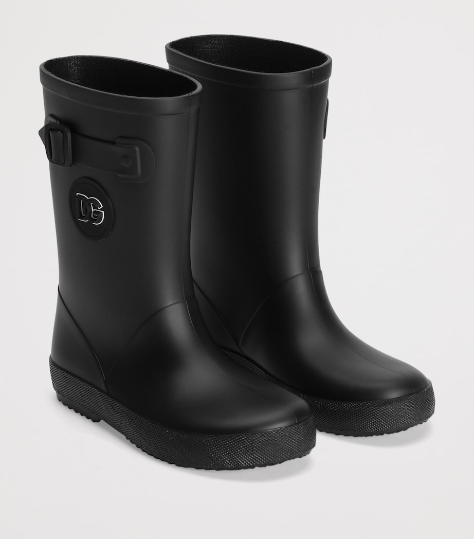Logo-Patch Wellington Boots 80999-BLACK Image 2