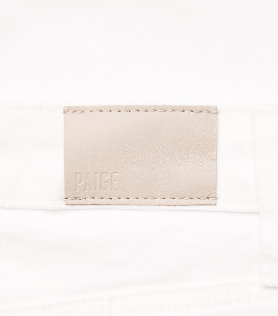 PAIGE Womens Mason Ankle Straight Jeans Crisp White Image 6