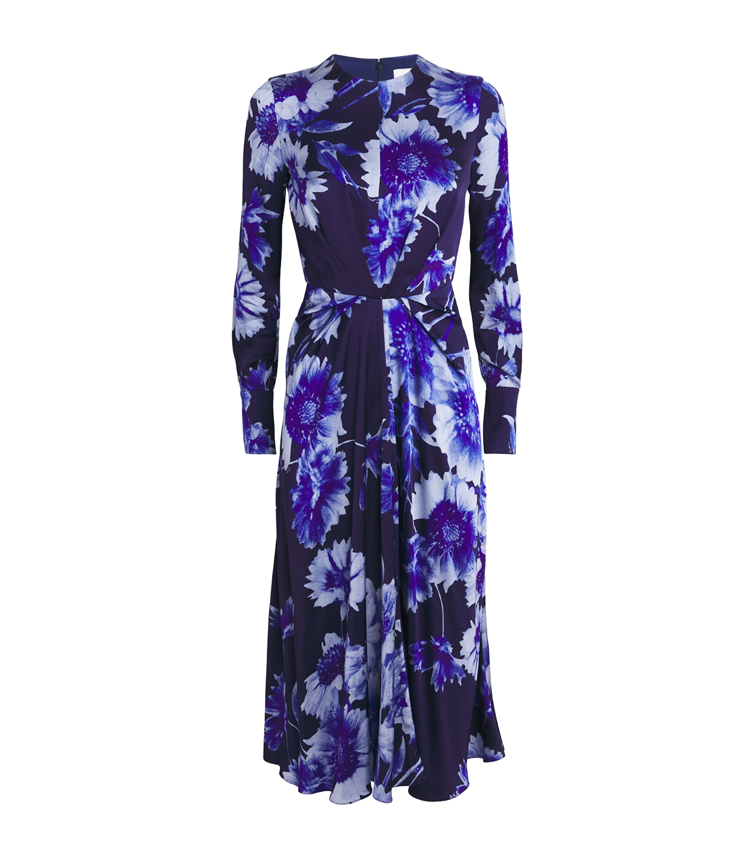 ERDEM LONG-SLEEVE FLORAL PRINT DRESS 