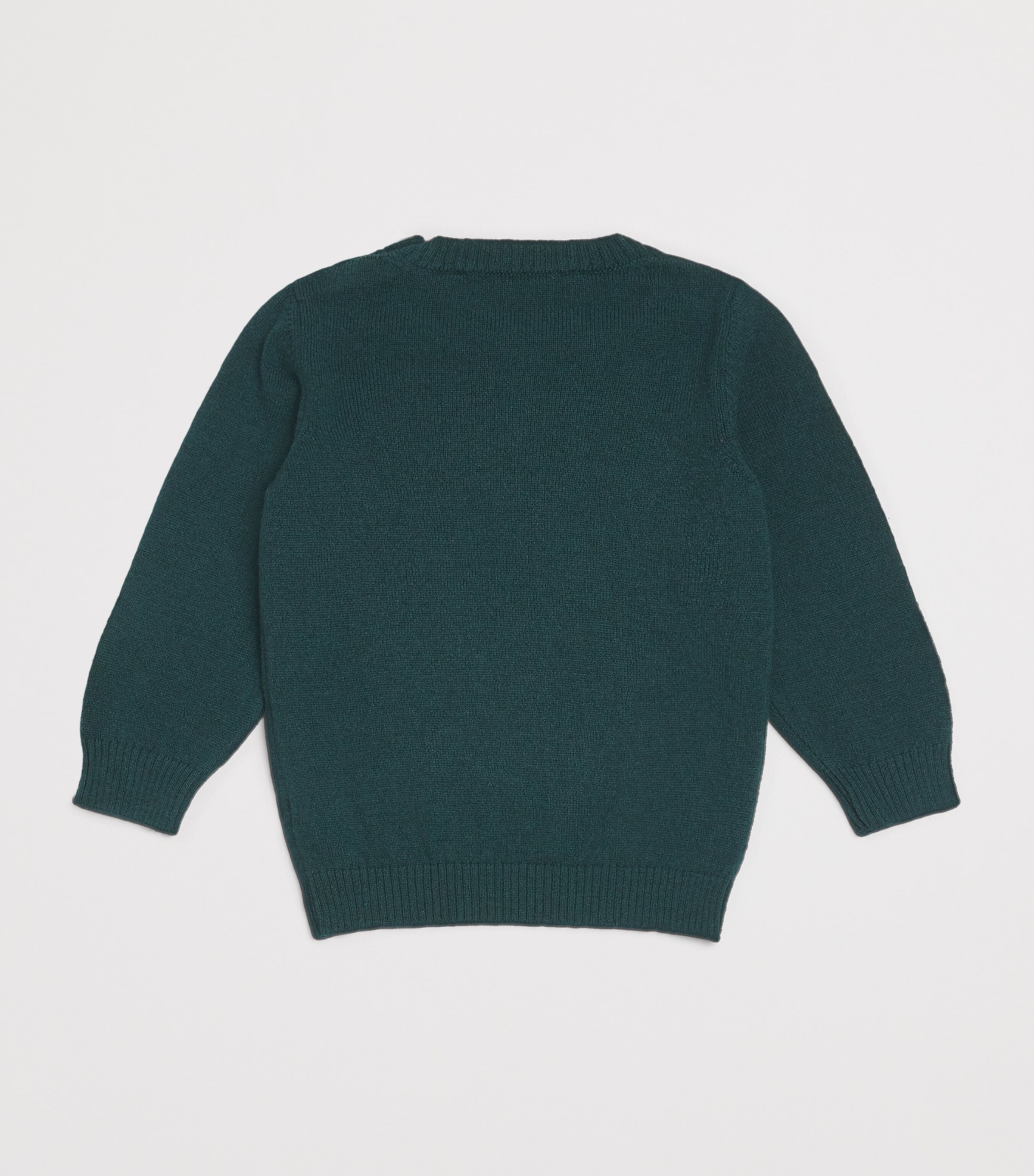 Per Te Wool-Cashmere Jacquard Sweater (3-18 Months) Verde Image 2