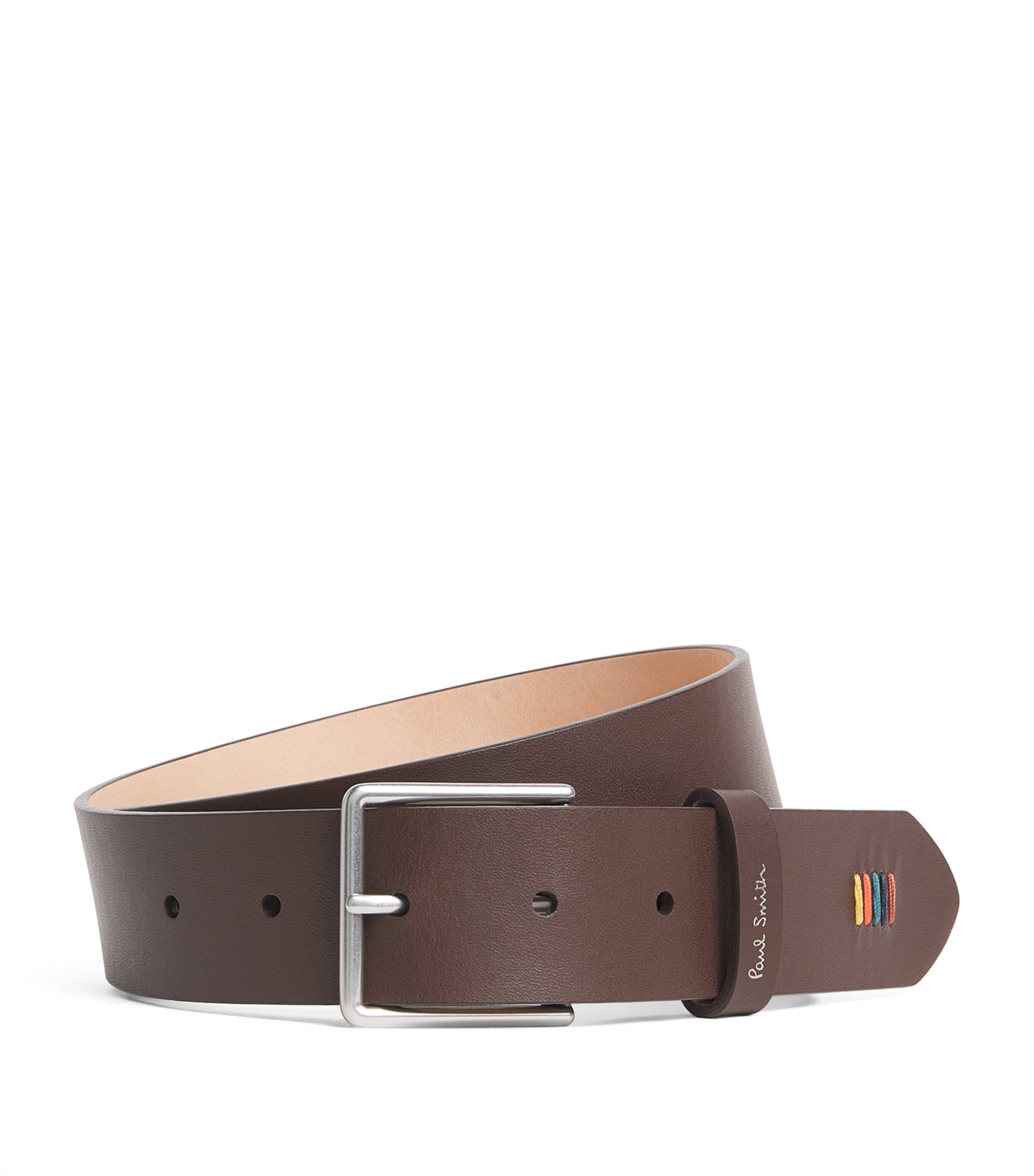 Paul Smith Leather Signature Stripe Stitch Belt Image 1
