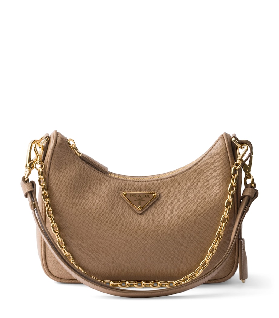Prada Mini Saffiano Leather Re-Edition Shoulder Bag Powder Image 1