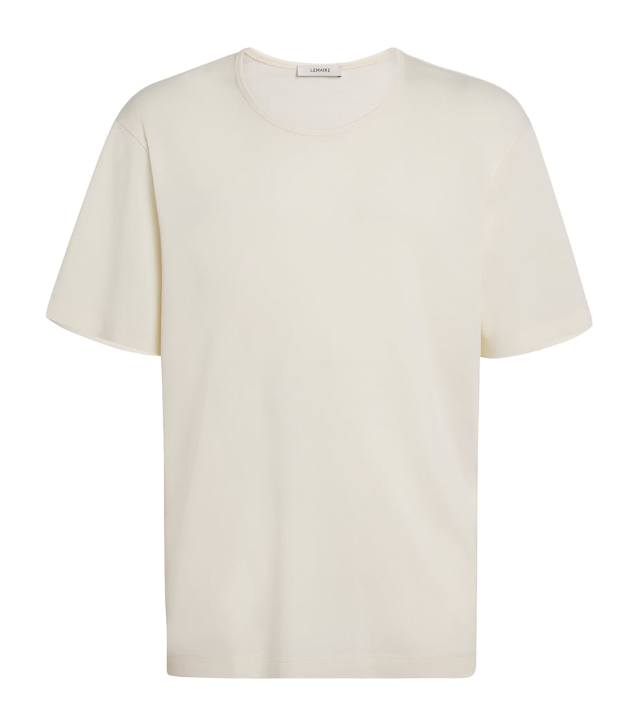 Cotton Ribbed T-Shirt LIGHT CREAM WH048 Image 1