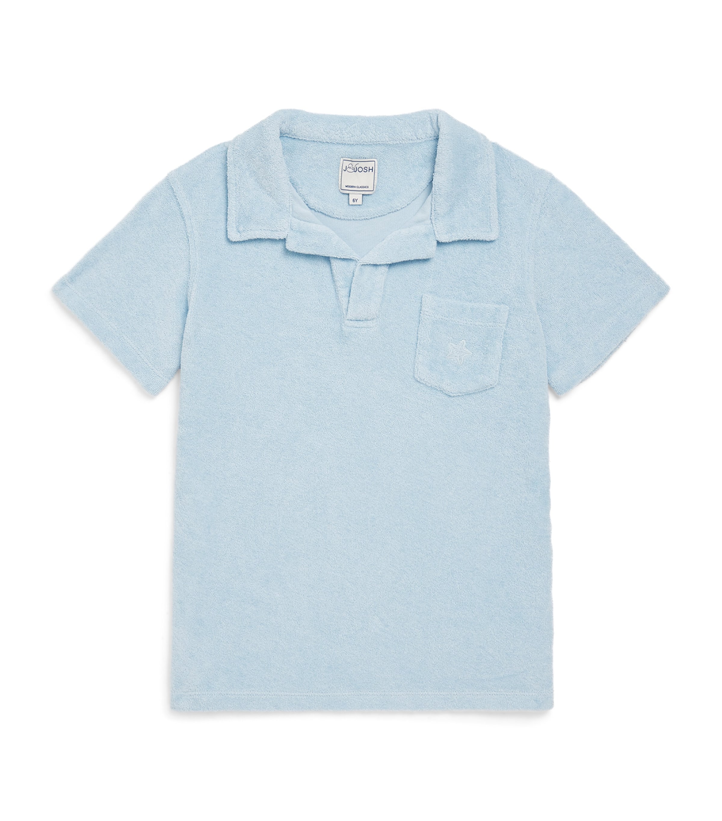 J & Josh Kids' Cotton Patch Polo Shirt In Blue