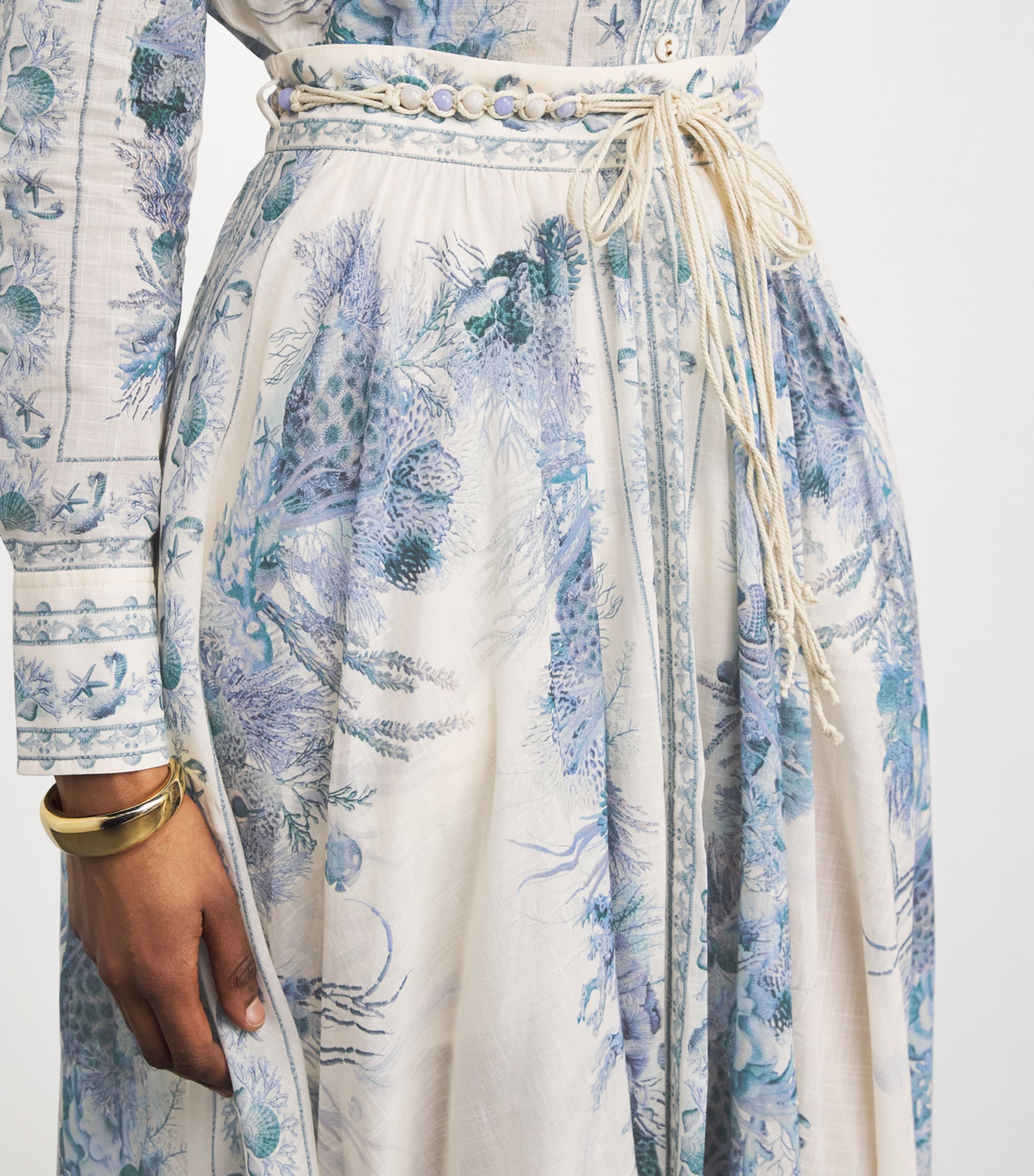 Cotton Wanderlust Midi Skirt BLUE TOILEBLTL Image 5