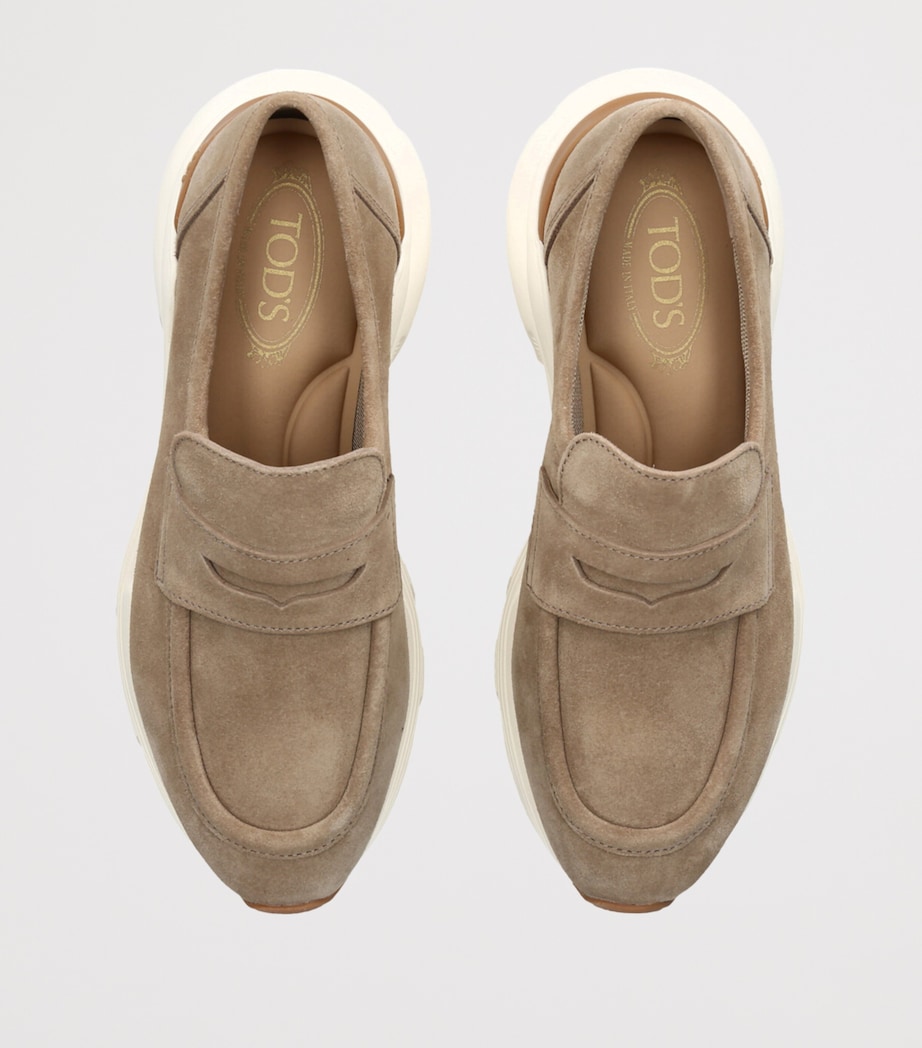 Suede Sport 54 Loafers 25 CAMEL Image 4