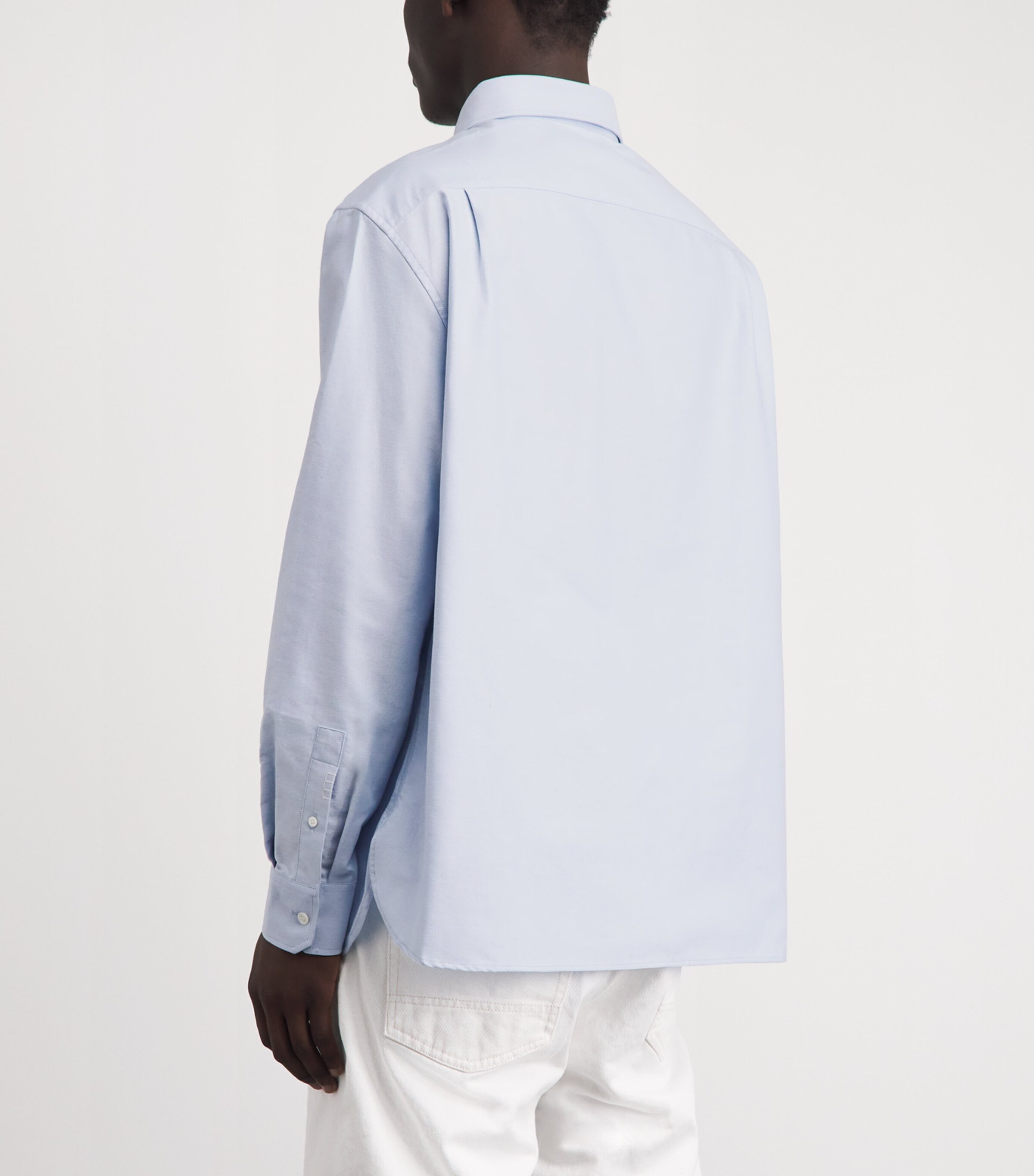 JW Anderson Mens Cotton Oxford Shirt Pale Blue Image 5