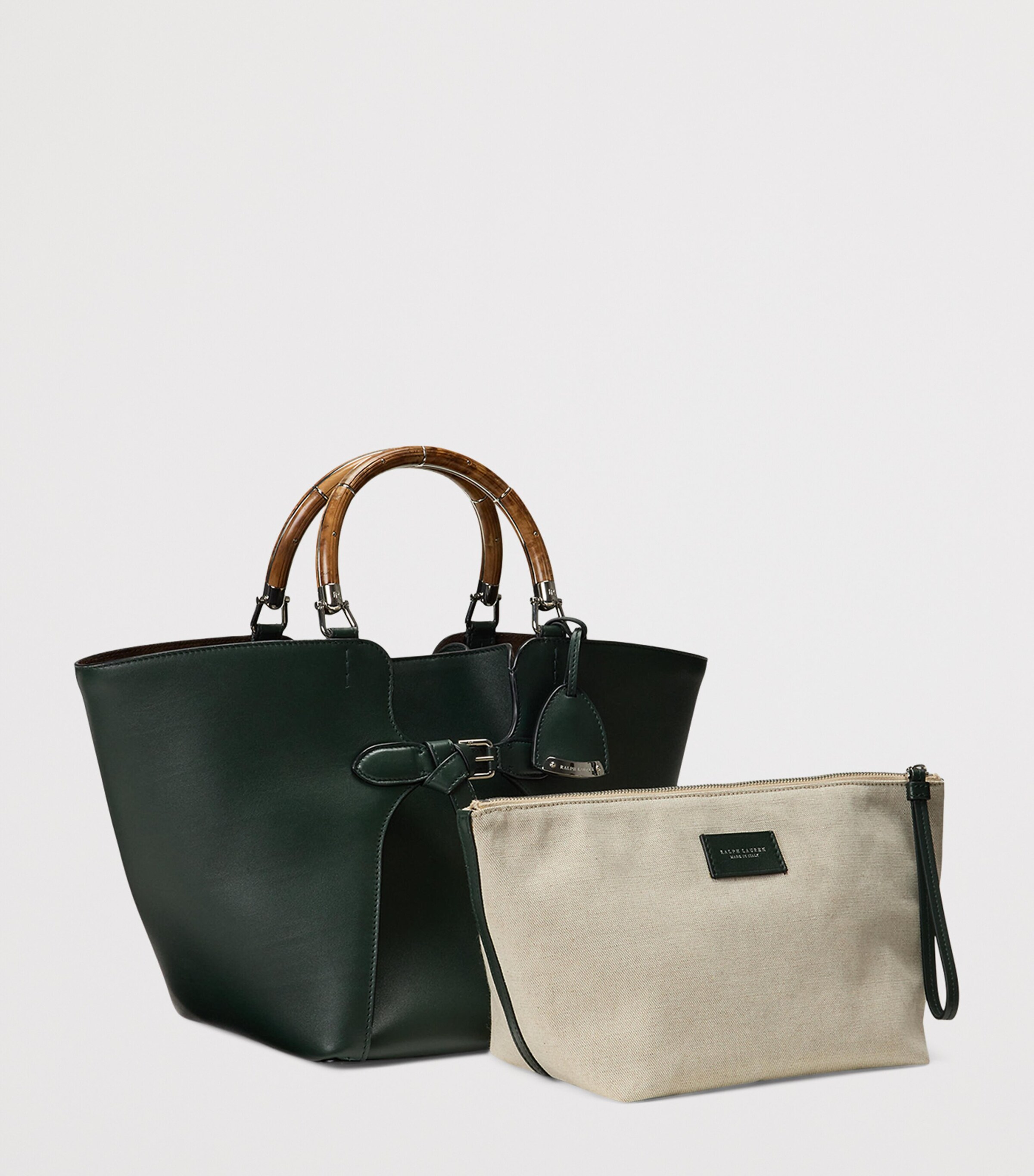 Ralph Lauren Collection Leather The Ralph Tote Bag Regent Green Image 2